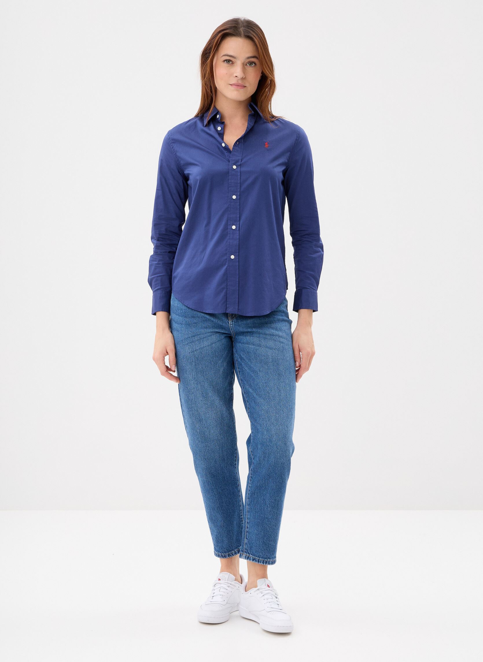 Langarm-Hemden Chemise Classic Fit en sergé de coton damen blau Polo Ralph Lauren Langarm-Hemden Chemise Classic Fit en sergé de coton damen blau CLASSIC NAVY