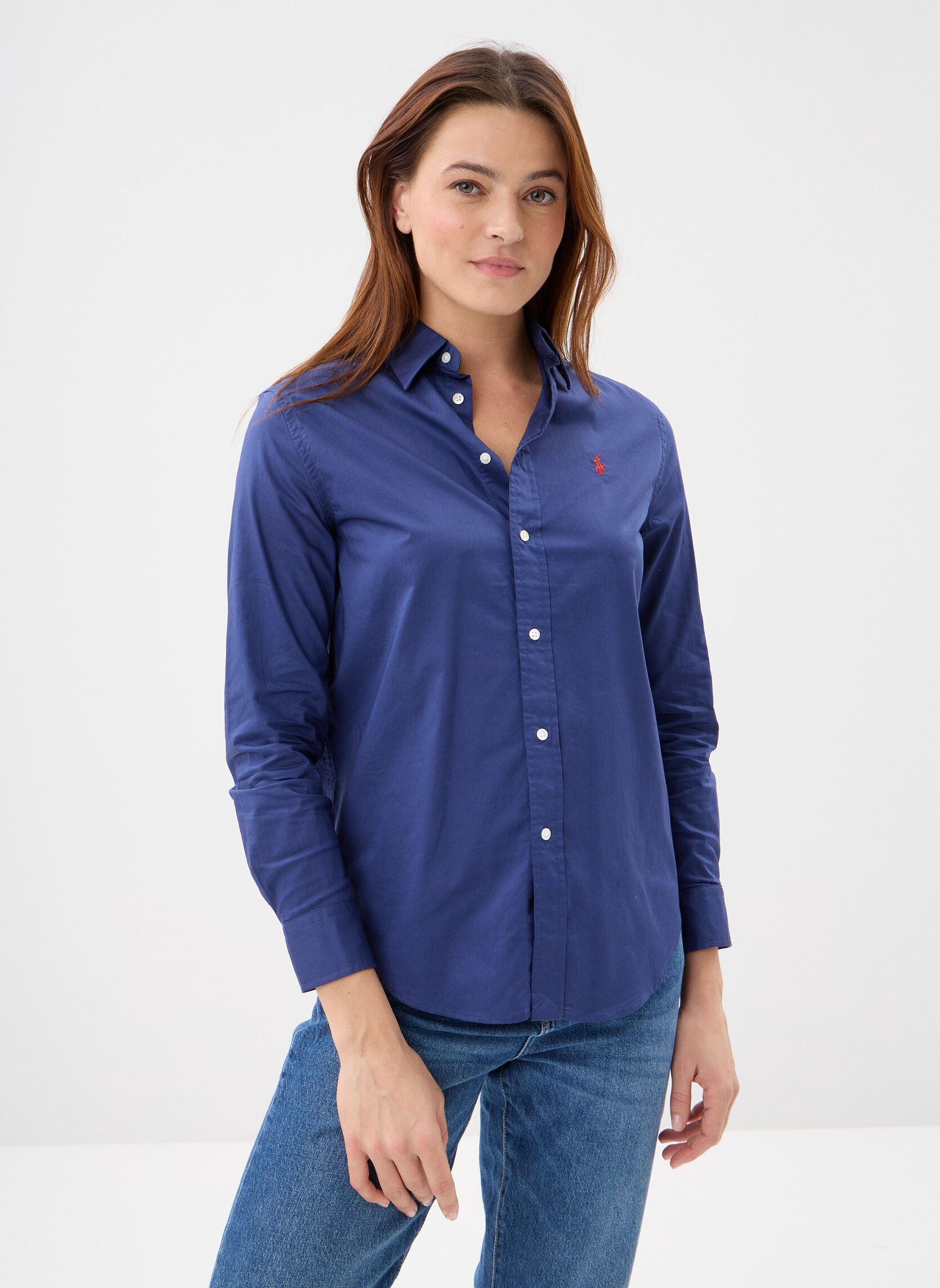 Langarm-Hemden Chemise Classic Fit en sergé de coton damen blau Polo Ralph Lauren Langarm-Hemden Chemise Classic Fit en sergé de coton damen blau CLASSIC NAVY