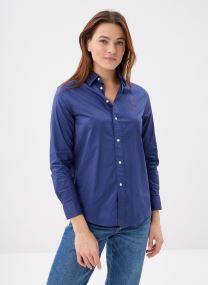 Langarm-Hemden Chemise Classic Fit en sergé de coton damen blau