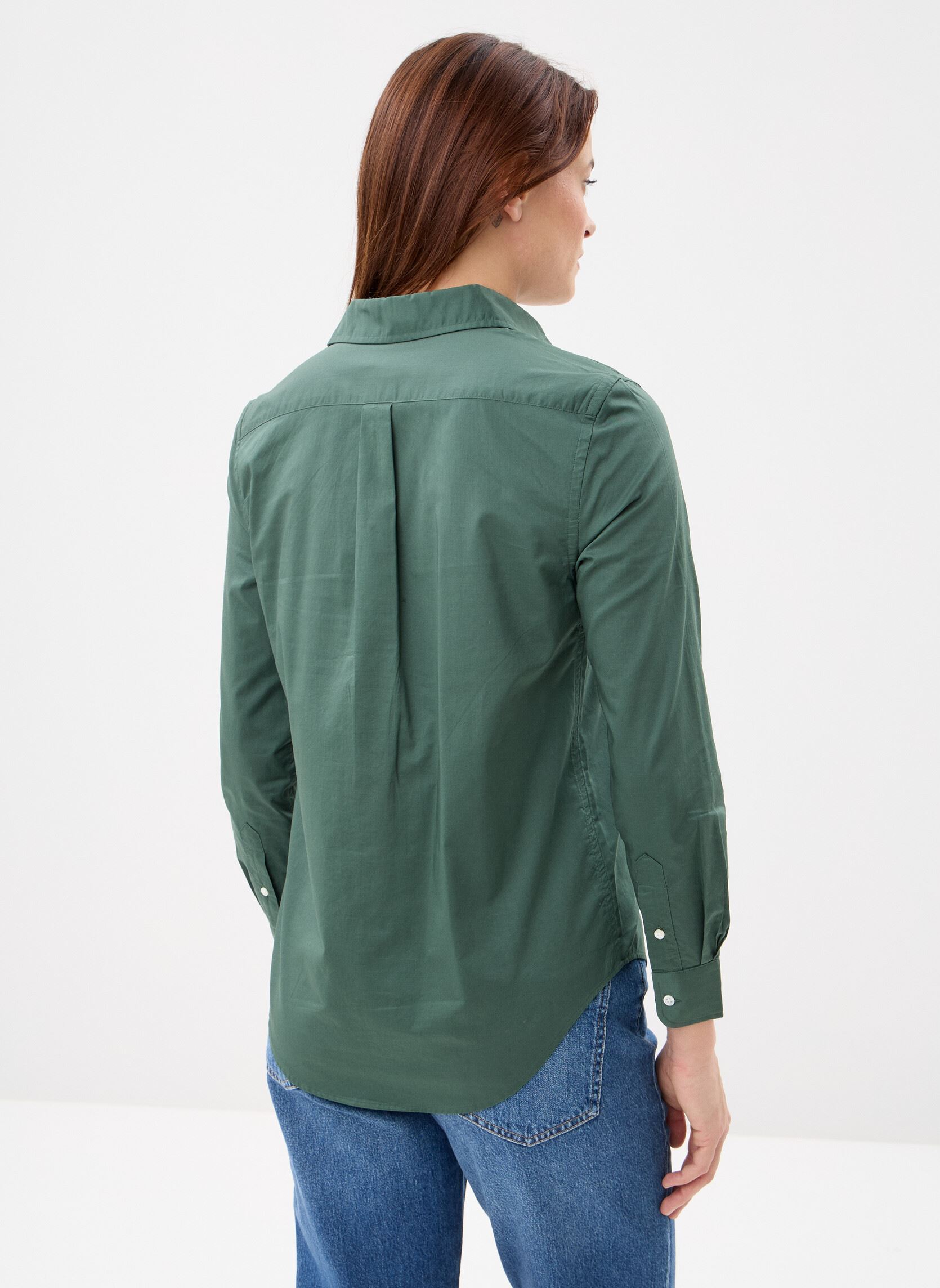 Langarm-Hemden Chemise Classic Fit en sergé de coton damen grün Polo Ralph Lauren Langarm-Hemden Chemise Classic Fit en sergé de coton damen grün DARK GREEN