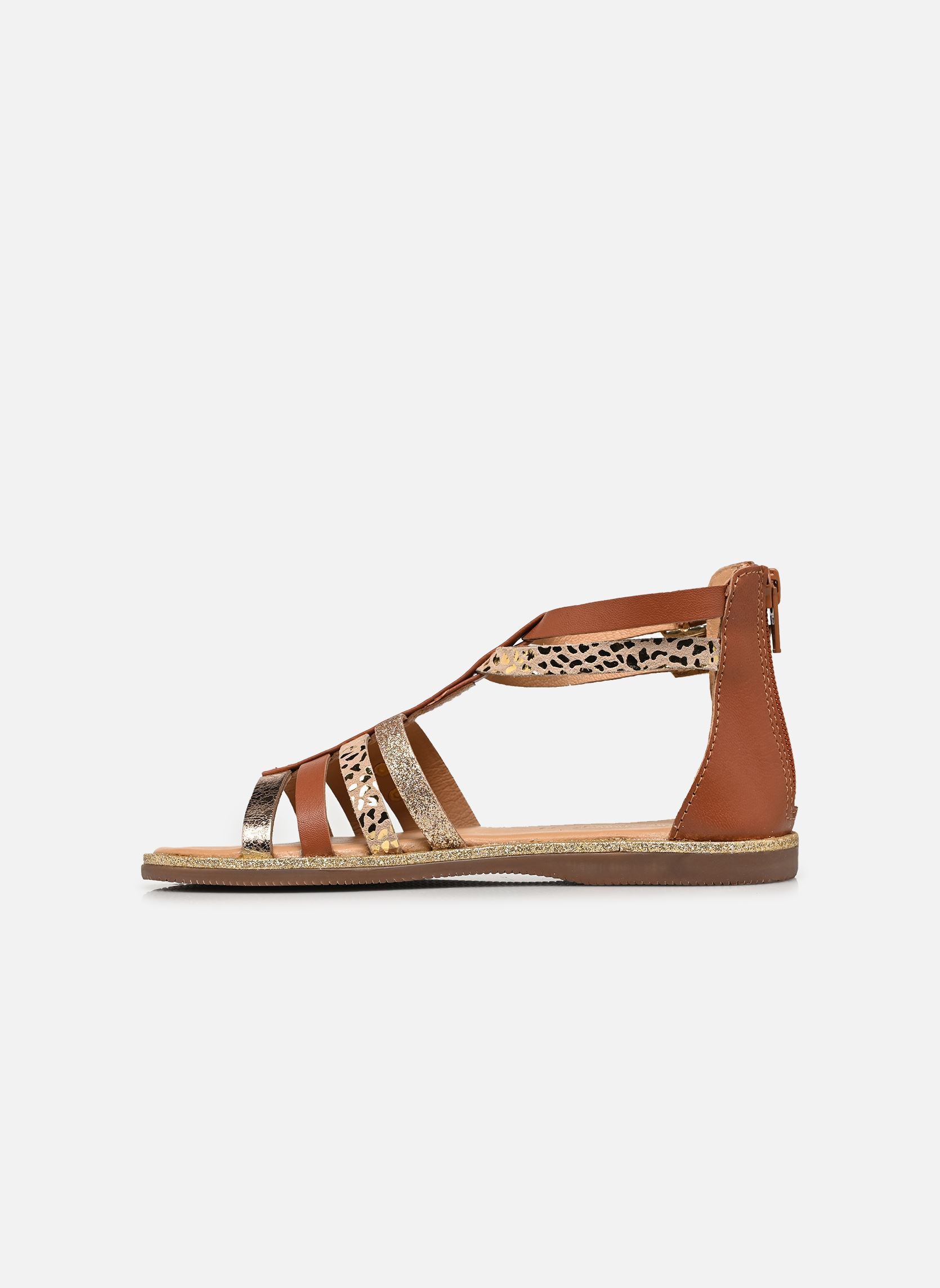 Sandales INIAME fille marron Les Tropéziennes par M Belarbi Sandales INIAME fille marron TAN-LEOPARD
