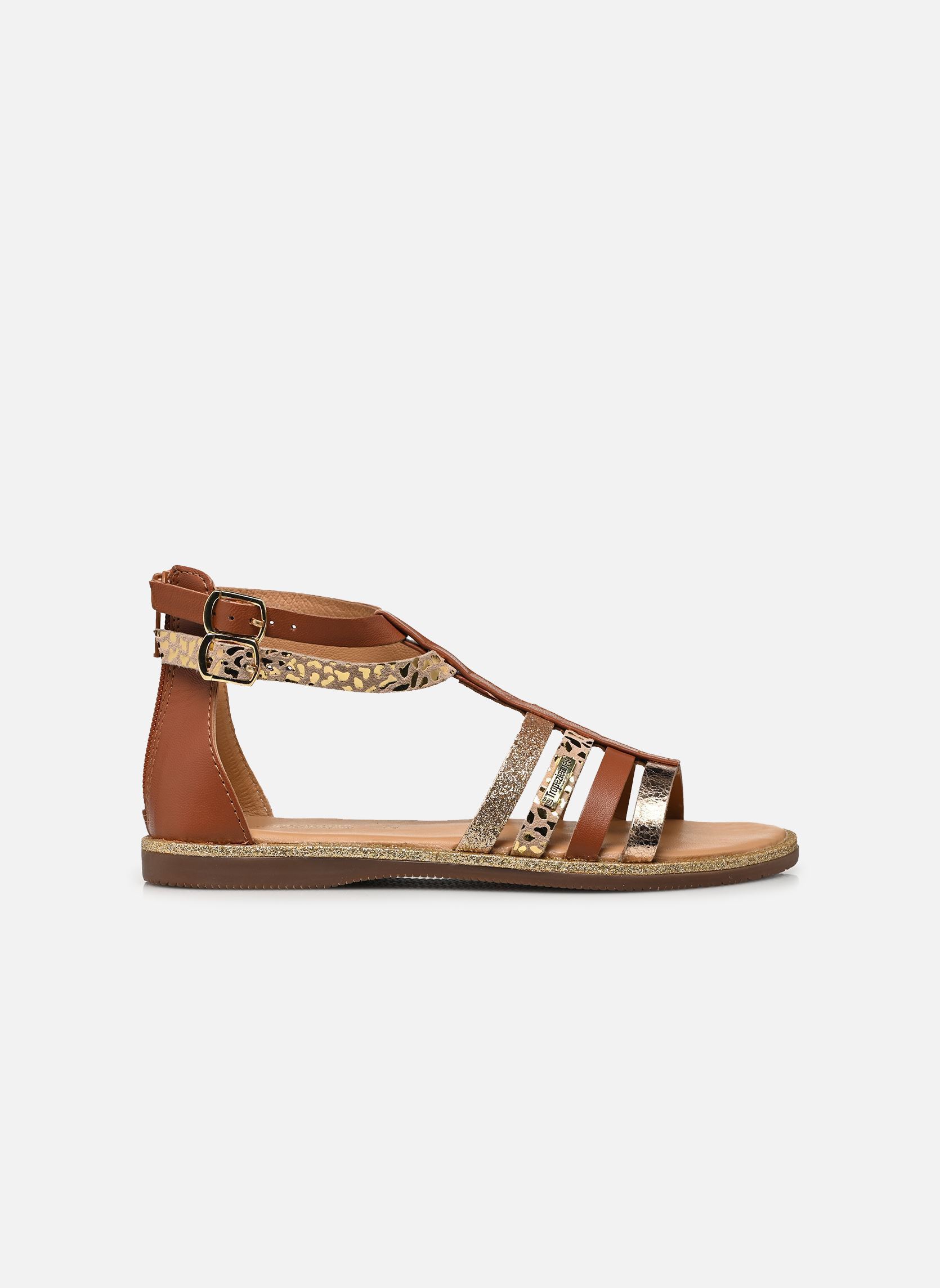 Sandales INIAME fille marron Les Tropéziennes par M Belarbi Sandales INIAME fille marron TAN-LEOPARD