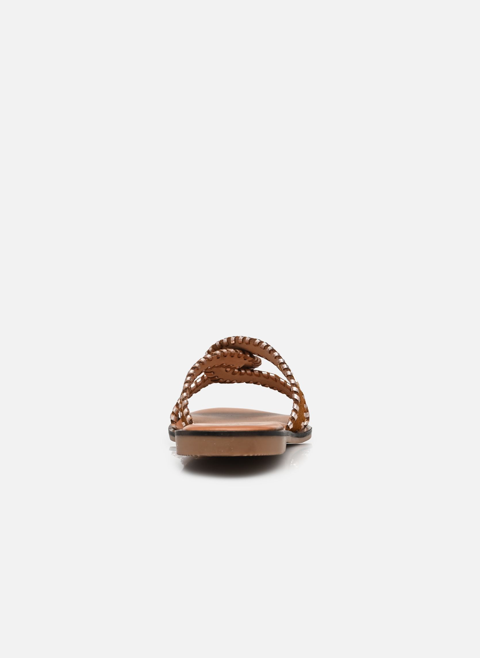 Mules HABLOT femme marron Les Tropéziennes par M Belarbi Mules HABLOT femme marron Cognac Or