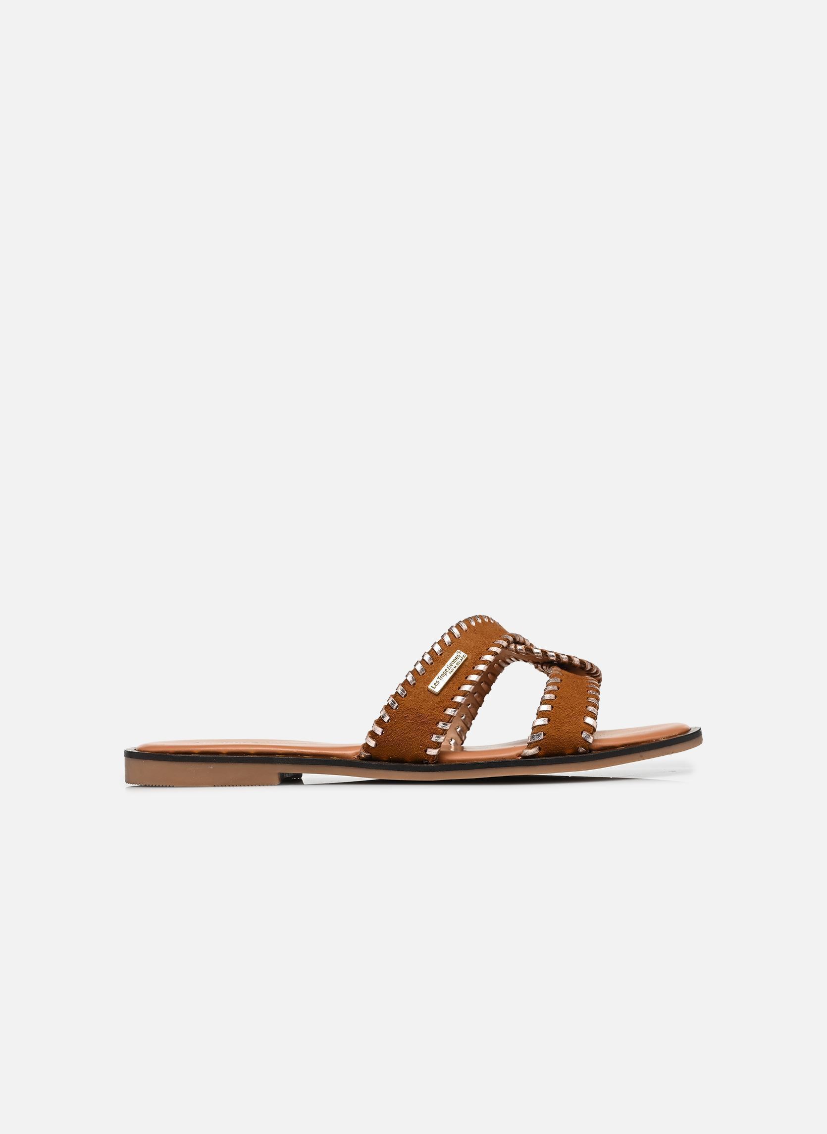 Mules HABLOT femme marron Les Tropéziennes par M Belarbi Mules HABLOT femme marron Cognac Or