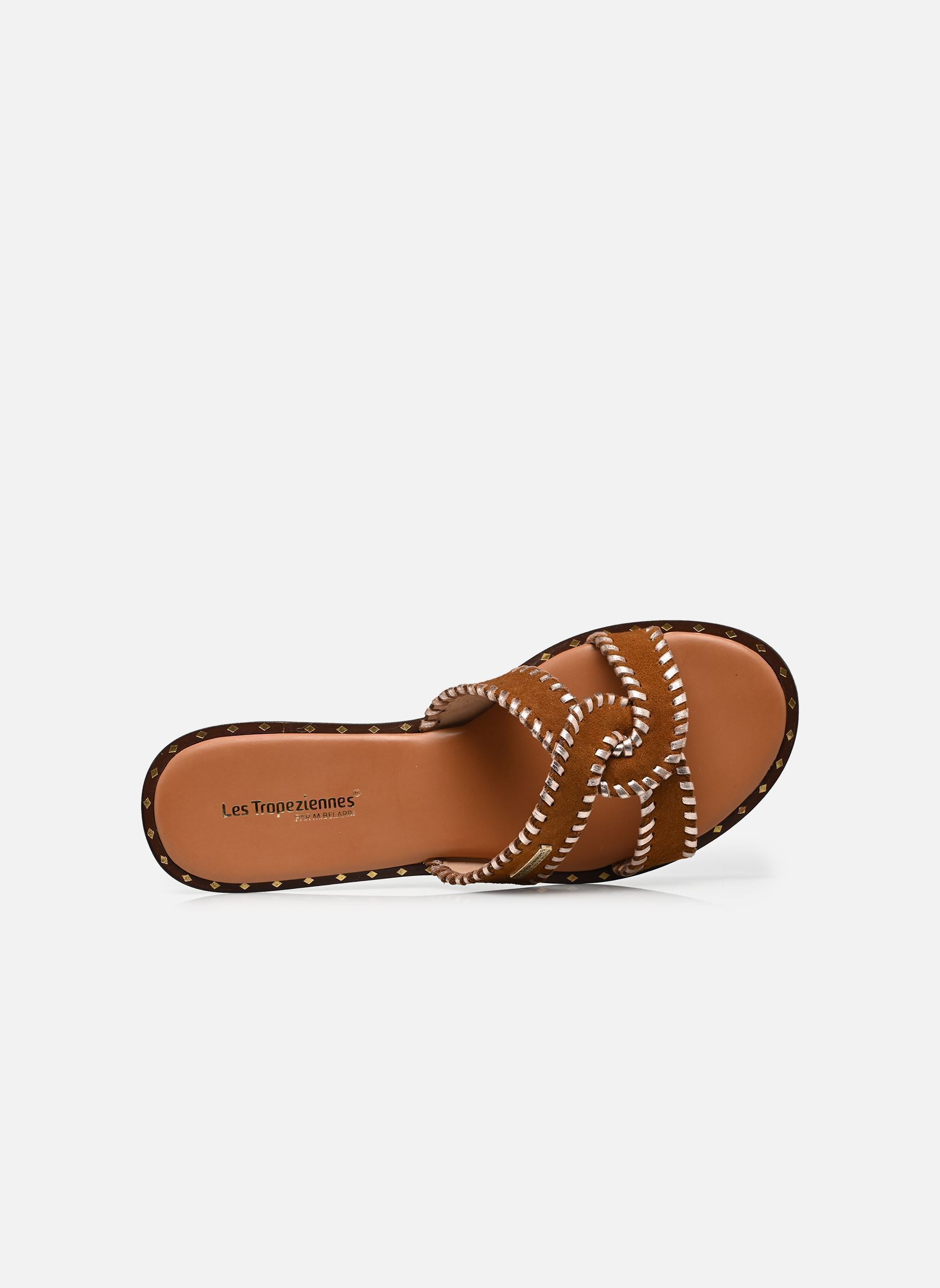 Mules HABLOT femme marron Les Tropéziennes par M Belarbi Mules HABLOT femme marron Cognac Or