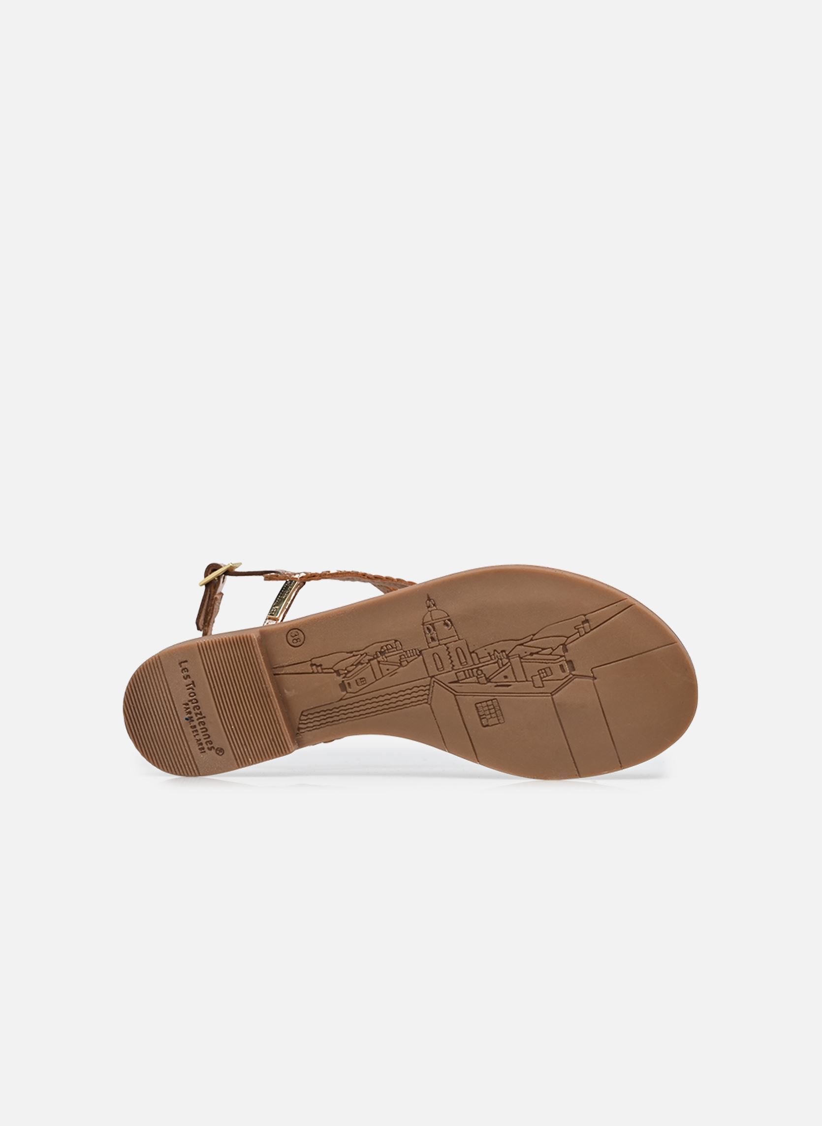 Sandales HOMELA femme marron Les Tropéziennes par M Belarbi Sandales HOMELA femme marron Cappuccino Or