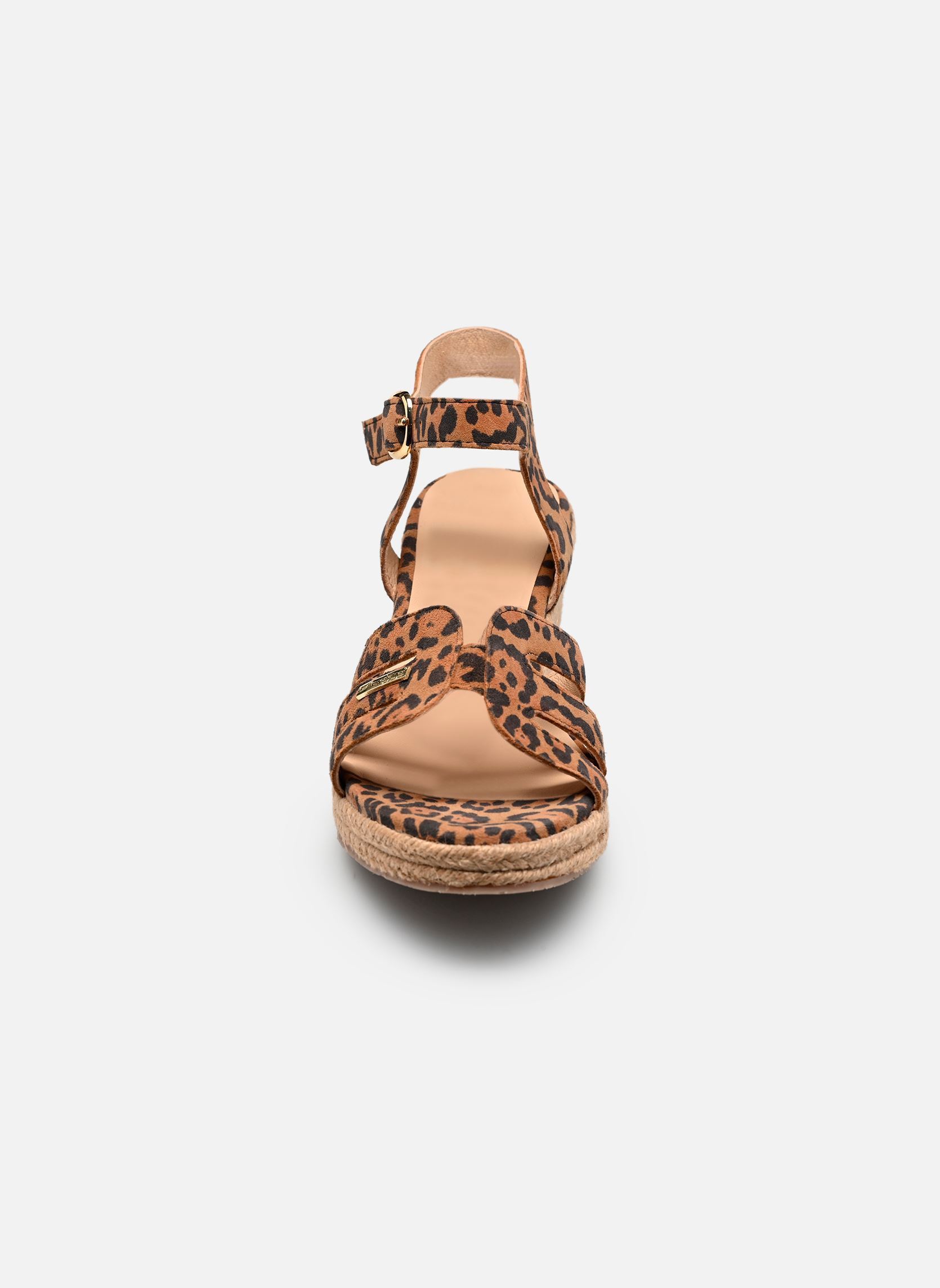 Sandalen met sleehak en plateau LUMIA dames bruin Les Tropéziennes par M Belarbi Sandalen met sleehak en plateau LUMIA dames bruin Tan leopard