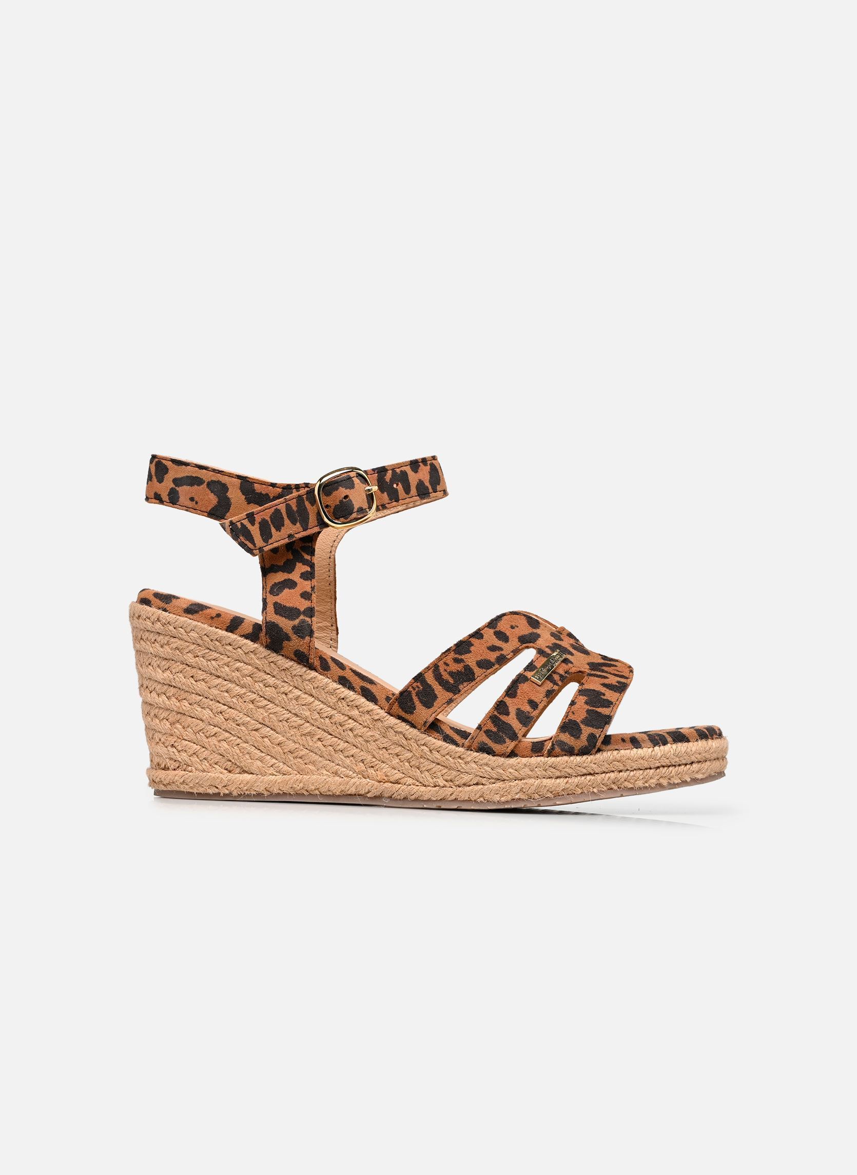 Sandalen met sleehak en plateau LUMIA dames bruin Les Tropéziennes par M Belarbi Sandalen met sleehak en plateau LUMIA dames bruin Tan leopard