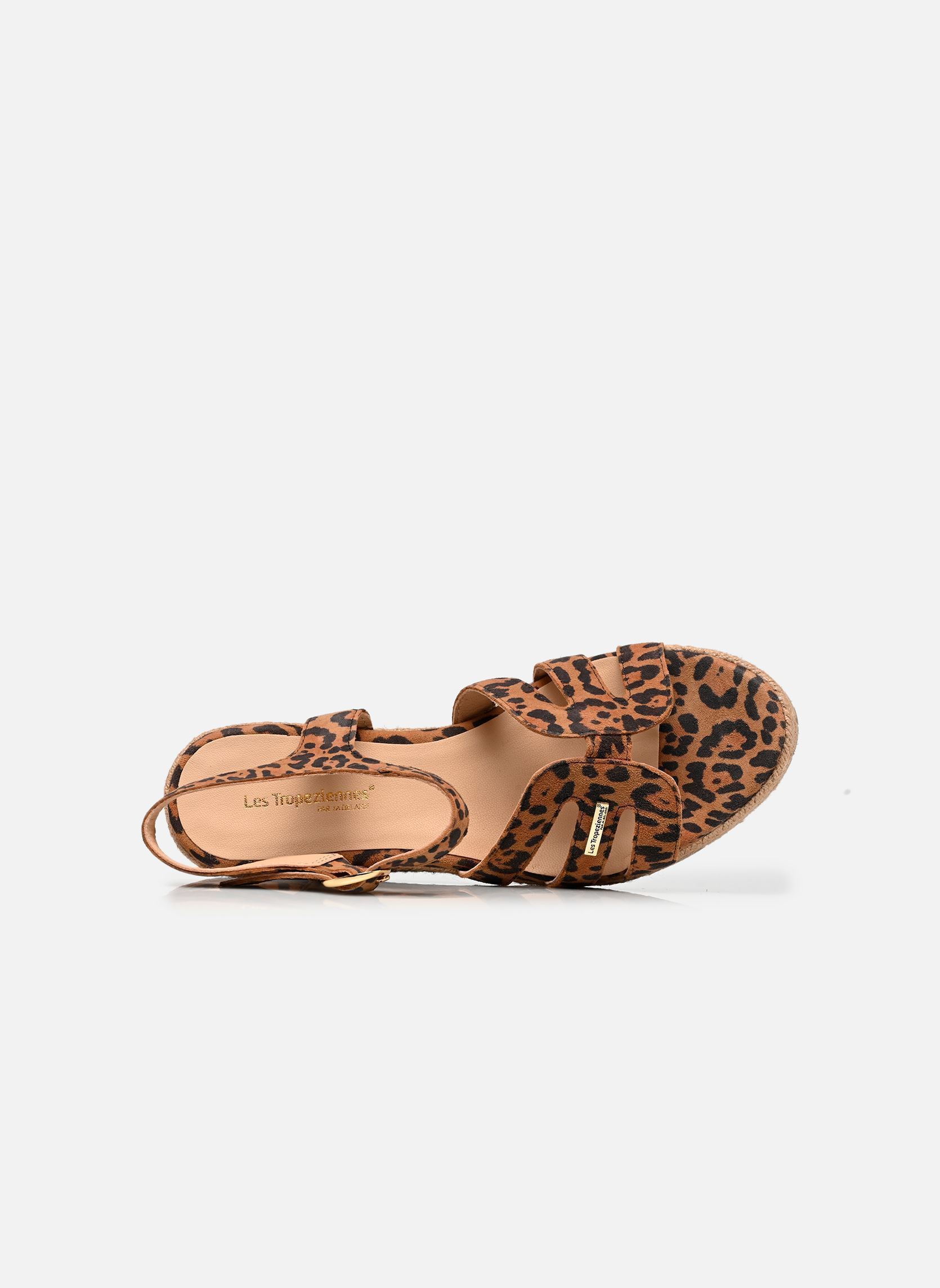 Sandalen met sleehak en plateau LUMIA dames bruin Les Tropéziennes par M Belarbi Sandalen met sleehak en plateau LUMIA dames bruin Tan leopard
