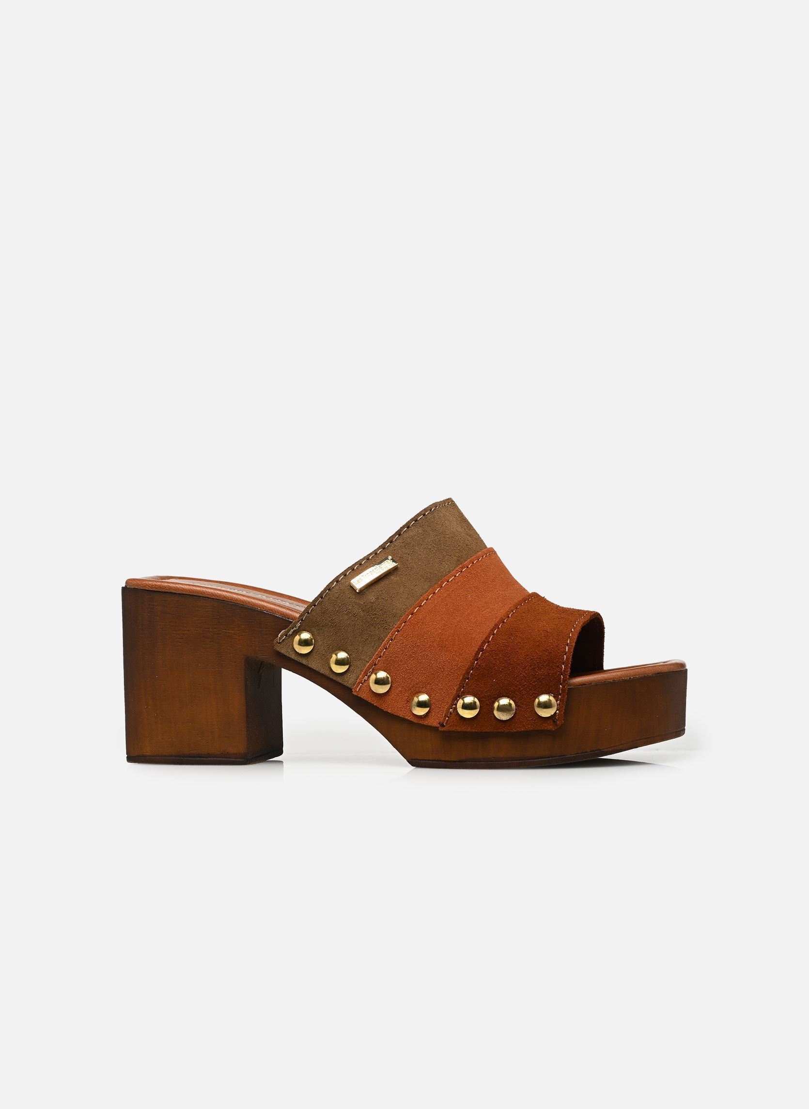 Mules POLINA N femme vert Les Tropéziennes par M Belarbi Mules POLINA N femme vert Kaki-Multi