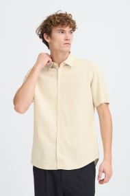 Chemises Cfhanes Ss Linen Mix Shirt homme beige