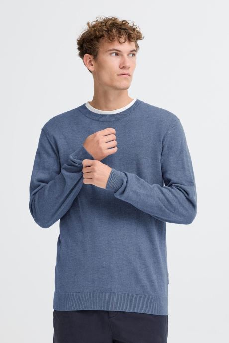 Casual Friday Pulls Cfbells 0295 Ls Crew Knit homme bleu