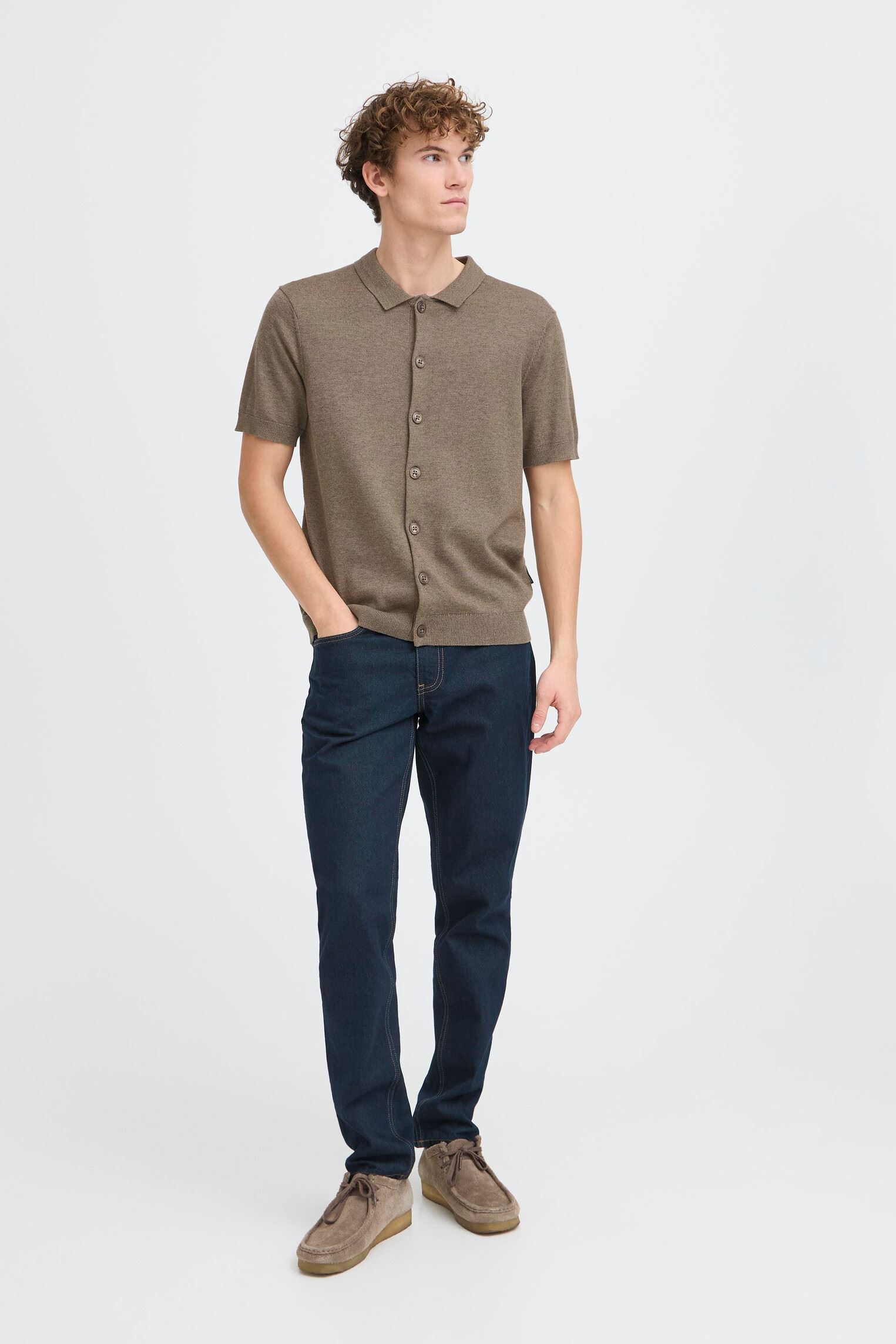Pulls Cfbells Ss Cardigan Knit homme marron Casual Friday Pulls Cfbells Ss Cardigan Knit homme marron Major Brown Melange