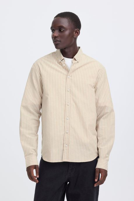 Blend Chemises Bhadas Shirt Oxford Stripe homme marron