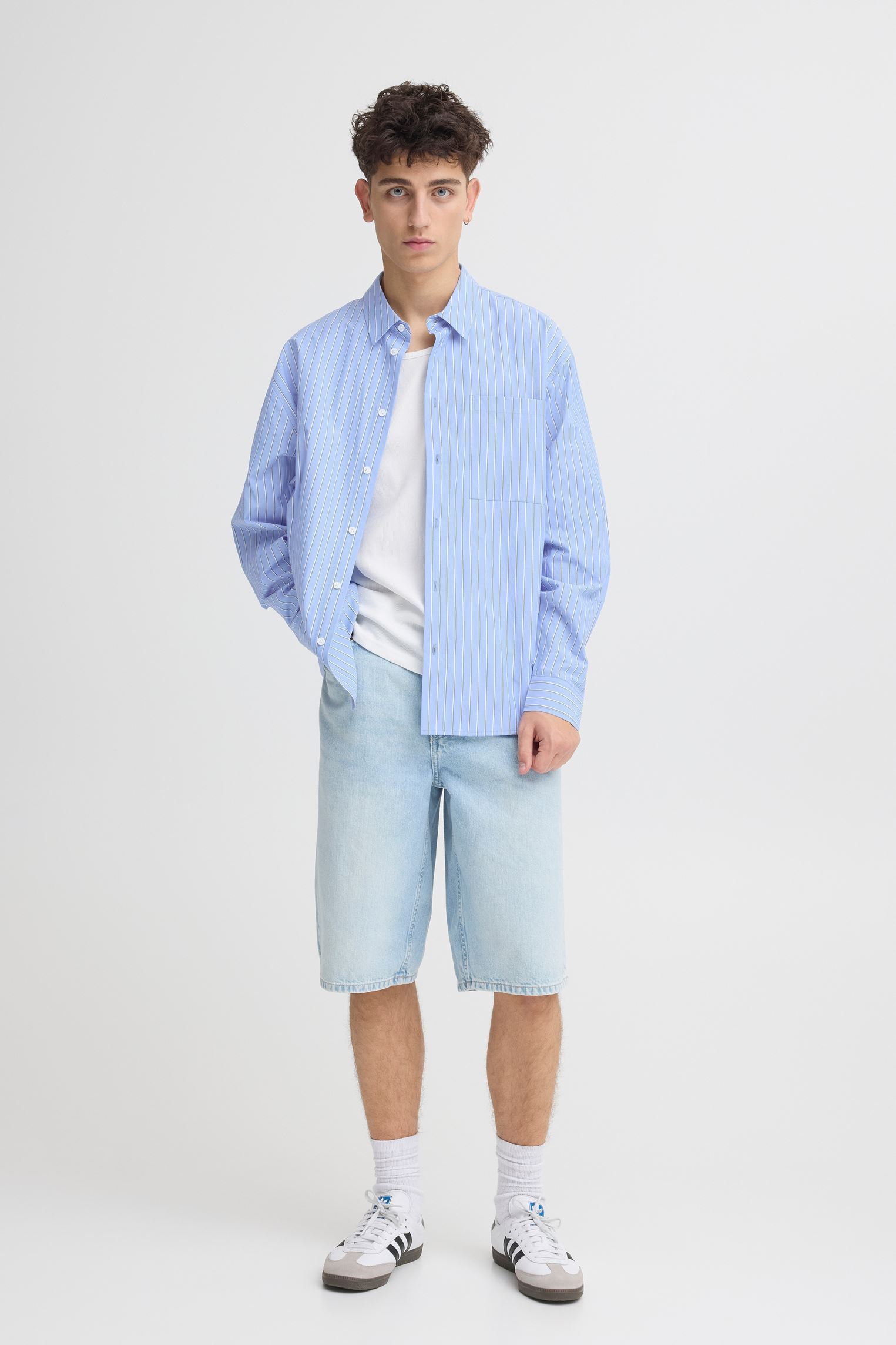 Hemden Sdtucker heren blauw SOLID Hemden Sdtucker heren blauw BLUE BONNET