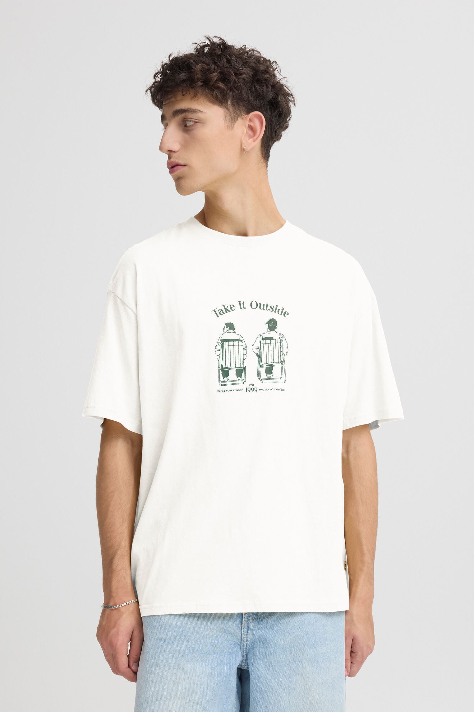 T-shirts met korte mouwen Sdtalon heren wit SOLID T-shirts met korte mouwen Sdtalon heren wit OFF WHITE