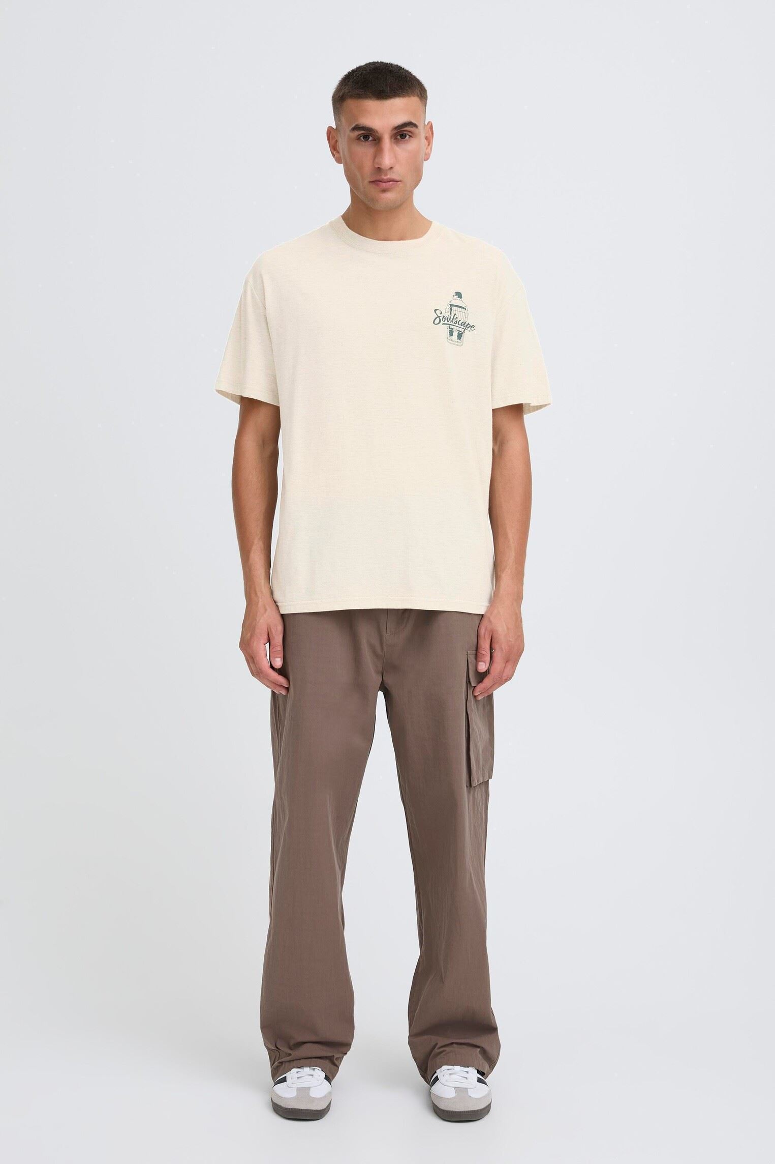 Kurzarm-T-Shirts Sdtheon herren braun SOLID Kurzarm-T-Shirts Sdtheon herren braun OATMEAL