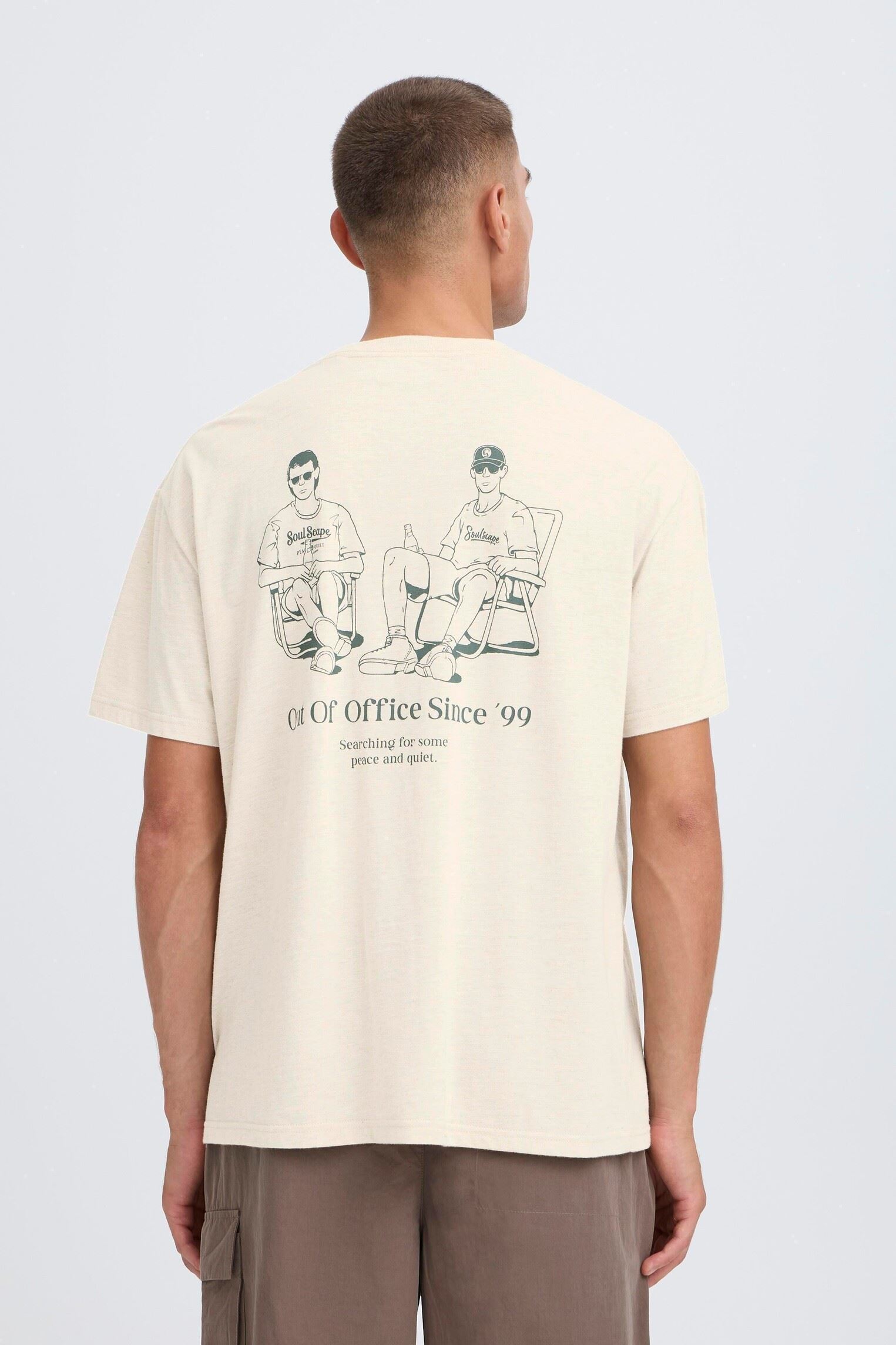 Kurzarm-T-Shirts Sdtheon herren braun SOLID Kurzarm-T-Shirts Sdtheon herren braun OATMEAL