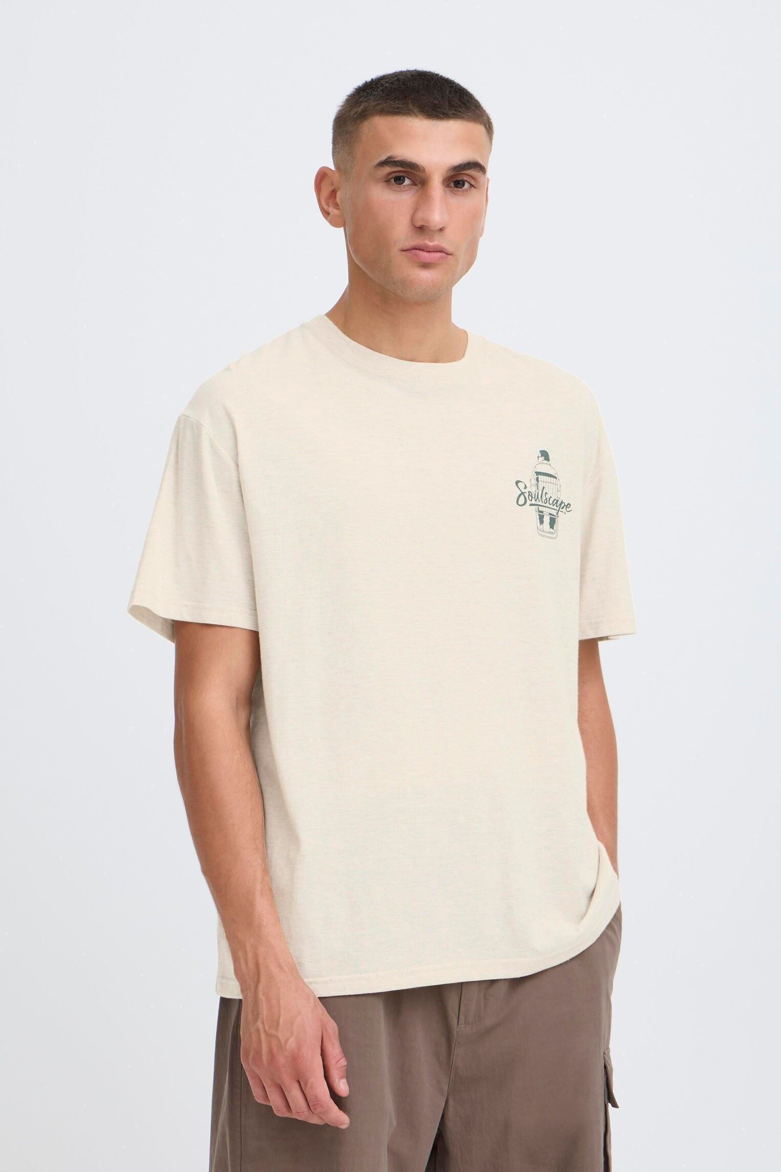 Kurzarm-T-Shirts Sdtheon herren braun SOLID Kurzarm-T-Shirts Sdtheon herren braun OATMEAL