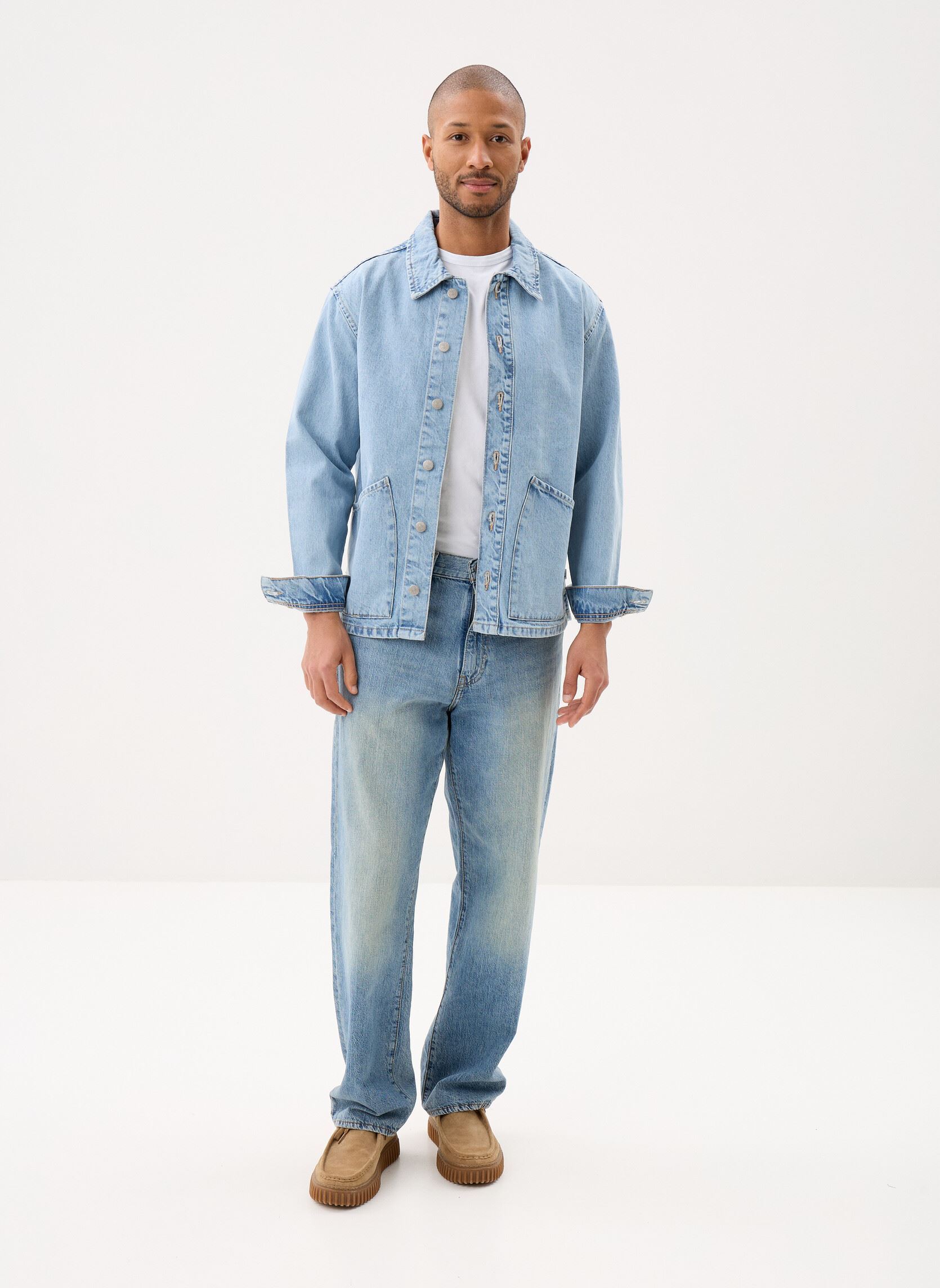 Chemises Sdtravis Overshirt homme bleu SOLID Chemises Sdtravis Overshirt homme bleu LIGHT BLUE DENIM