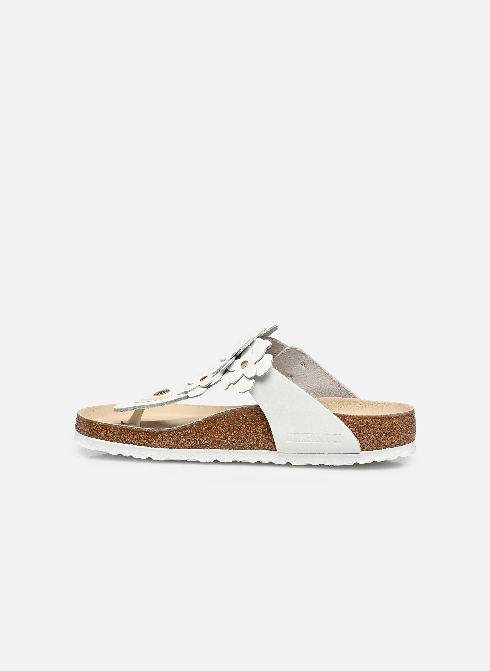 Mules et sabots Gizeh Flowers Embellishment - Regular femme blanc Birkenstock Mules et sabots Gizeh Flowers Embellishment - Regular femme blanc White
