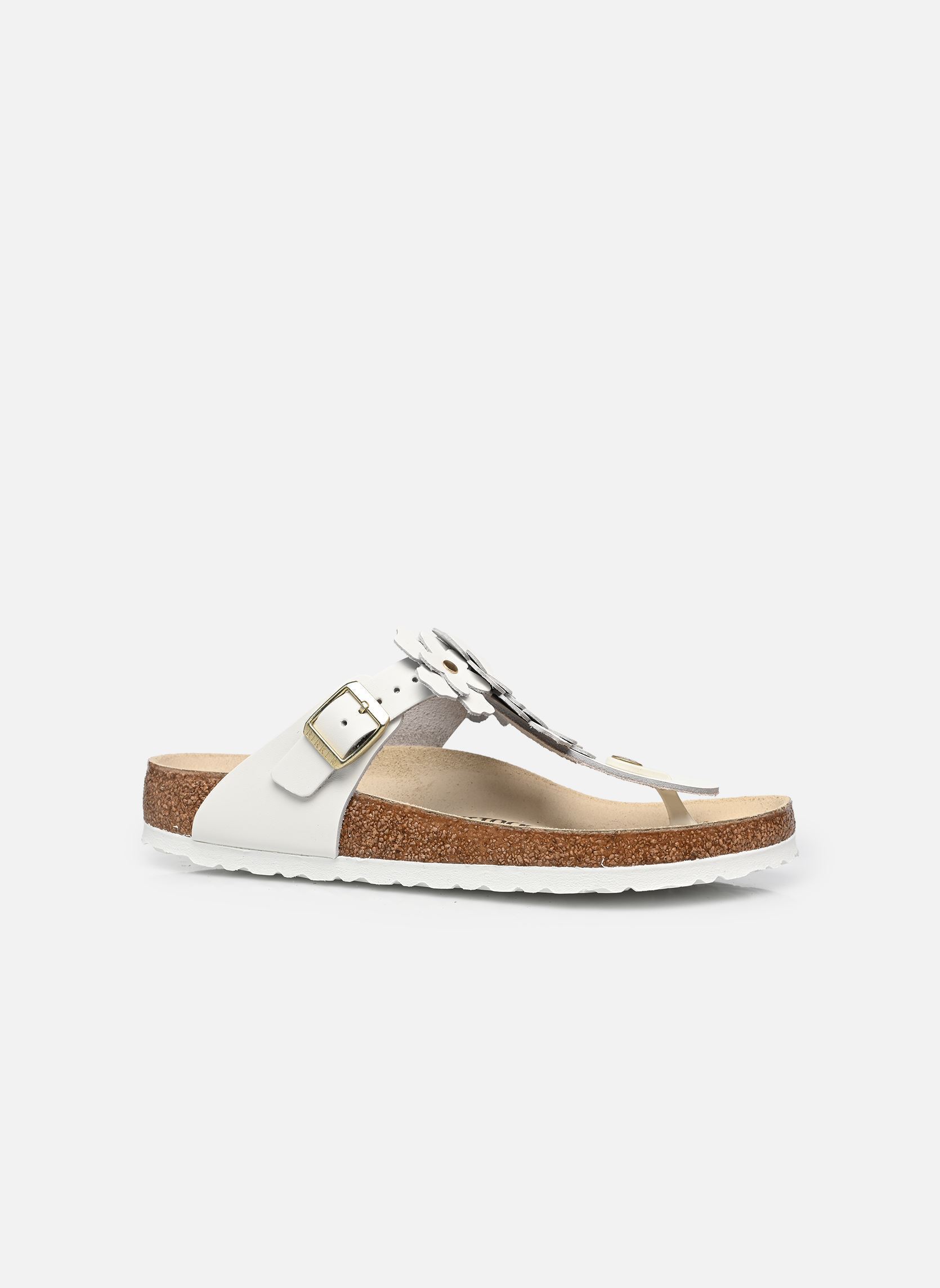 Mules et sabots Gizeh Flowers Embellishment - Regular femme blanc Birkenstock Mules et sabots Gizeh Flowers Embellishment - Regular femme blanc White