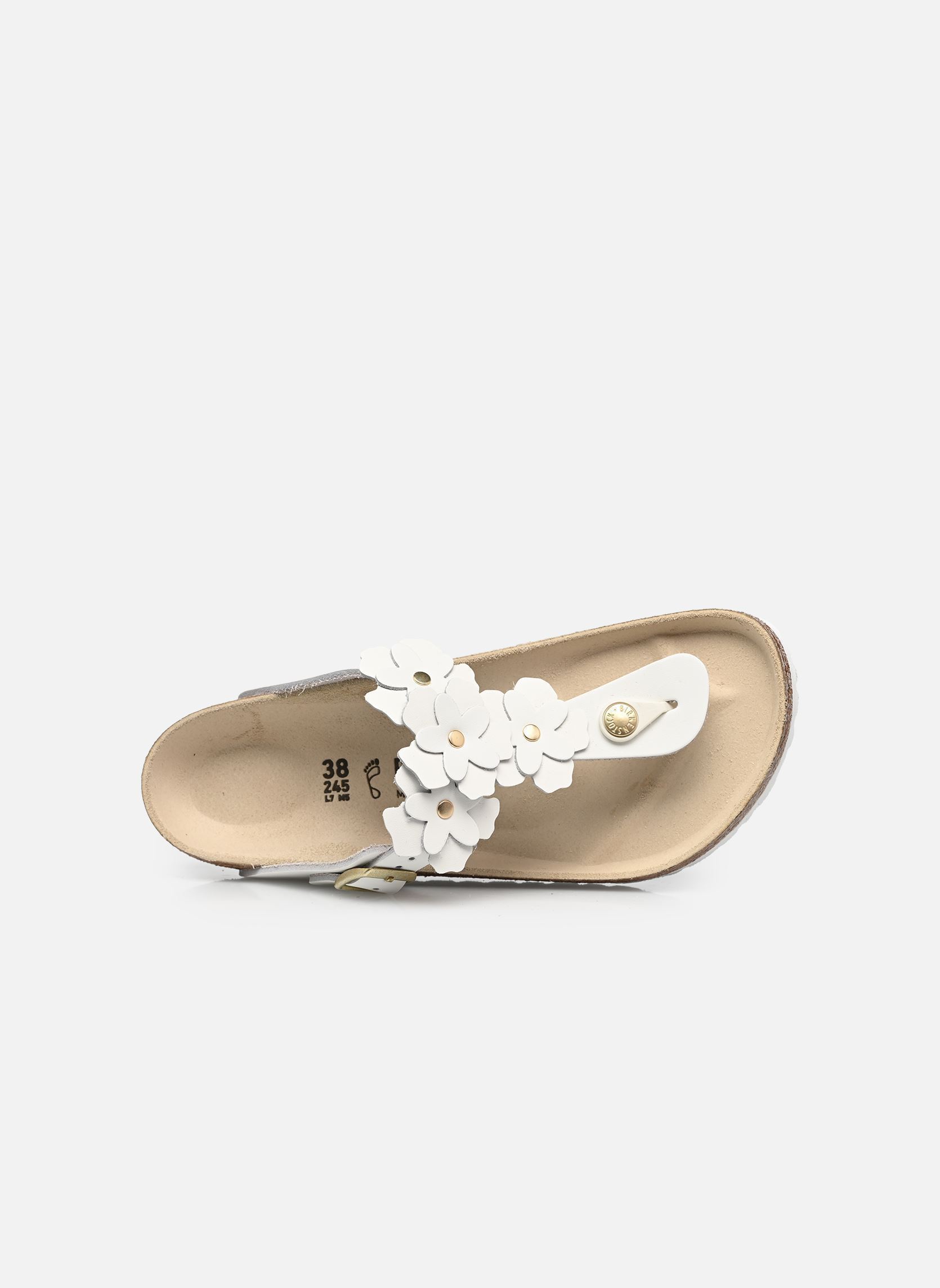 Mules et sabots Gizeh Flowers Embellishment - Regular femme blanc Birkenstock Mules et sabots Gizeh Flowers Embellishment - Regular femme blanc White