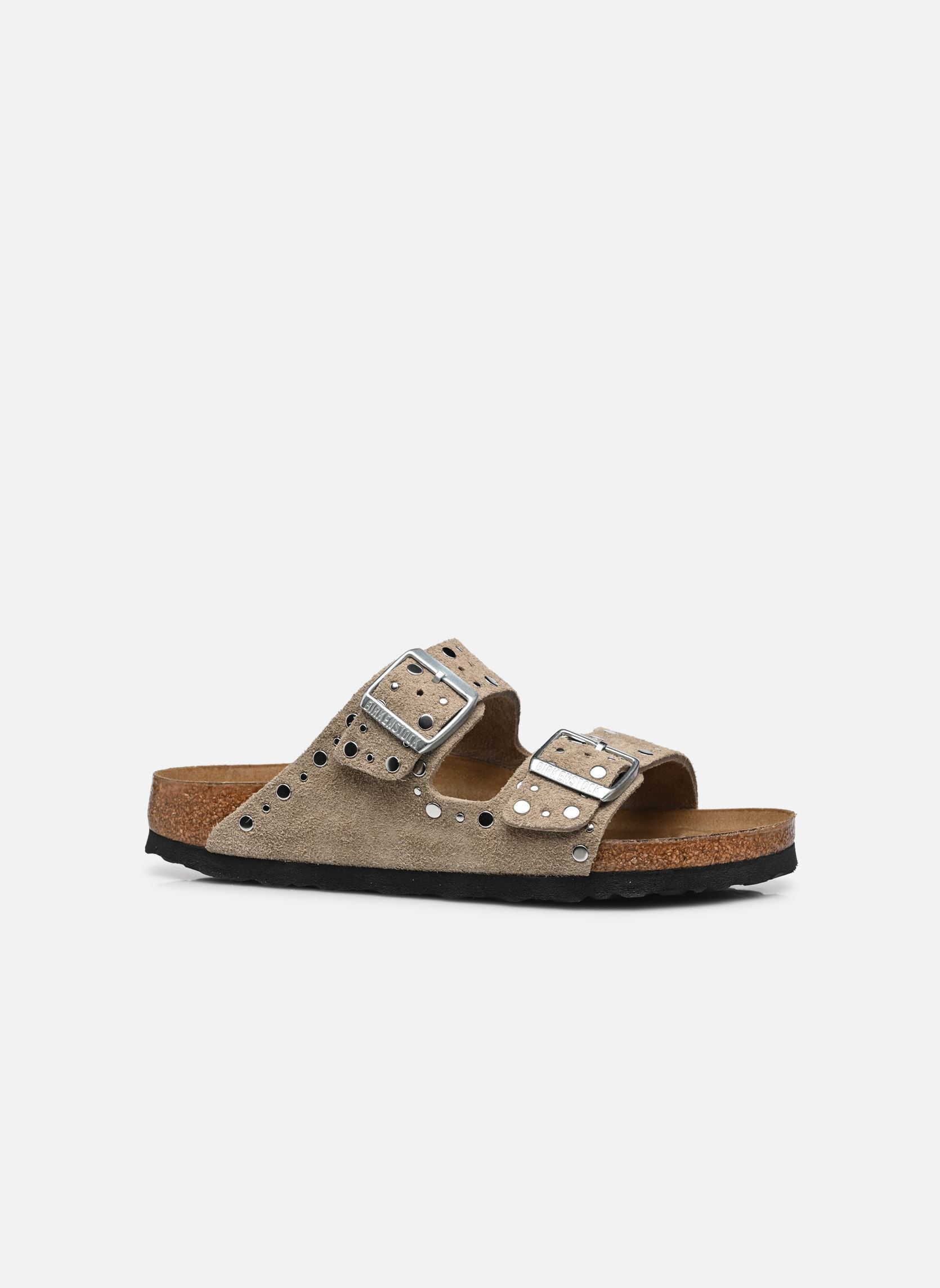 Pantoletten und Clogs Arizona Rivet Suede - Narrow damen braun Birkenstock Pantoletten und Clogs Arizona Rivet Suede - Narrow damen braun TAUPE