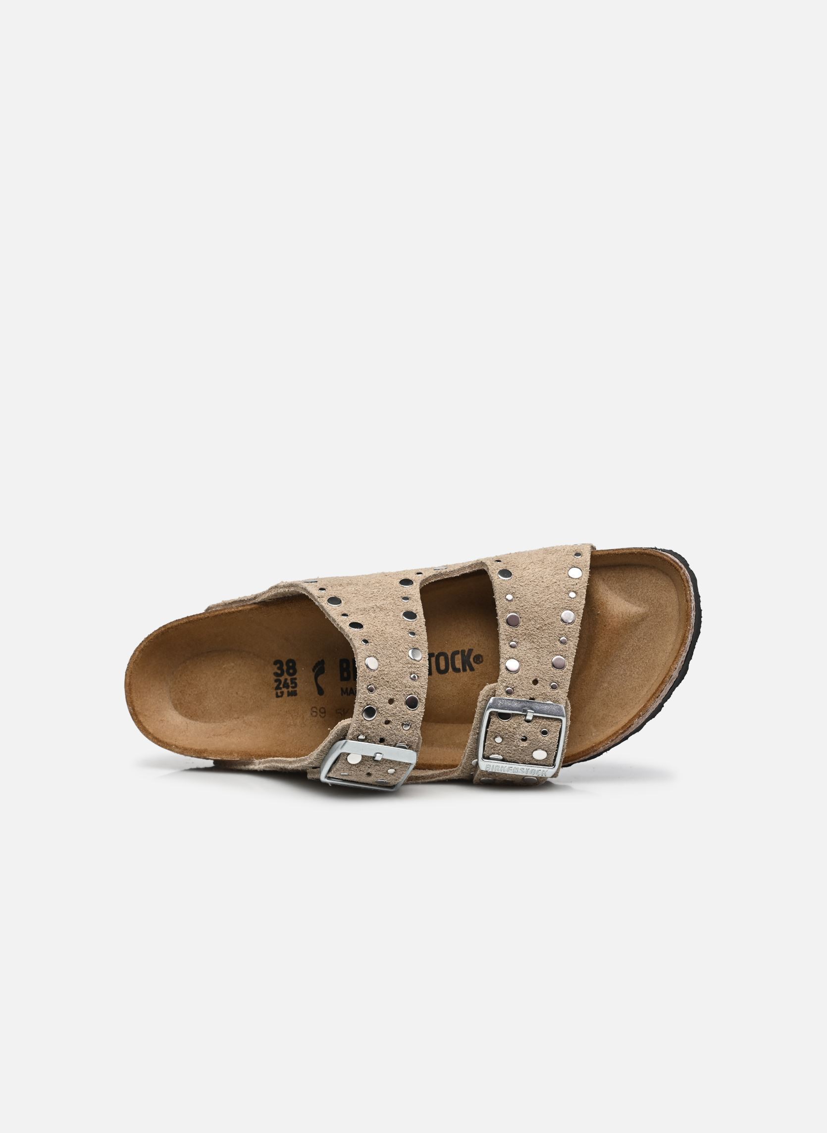Pantoletten und Clogs Arizona Rivet Suede - Narrow damen braun Birkenstock Pantoletten und Clogs Arizona Rivet Suede - Narrow damen braun TAUPE