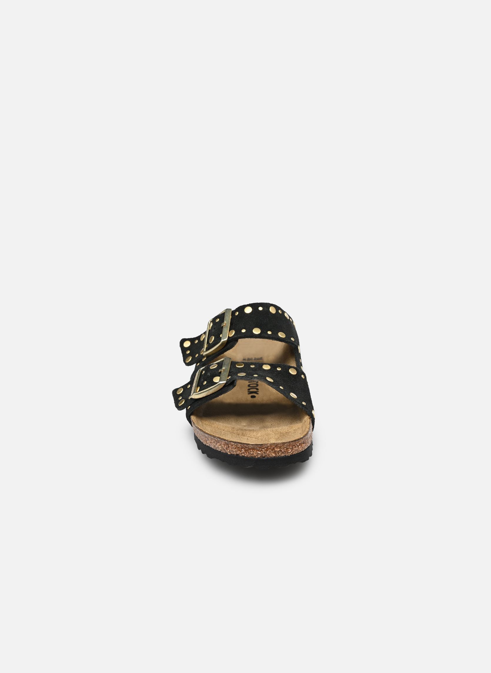 Pantoletten und Clogs Arizona Rivet Suede - Narrow damen schwarz Birkenstock Pantoletten und Clogs Arizona Rivet Suede - Narrow damen schwarz BLACK