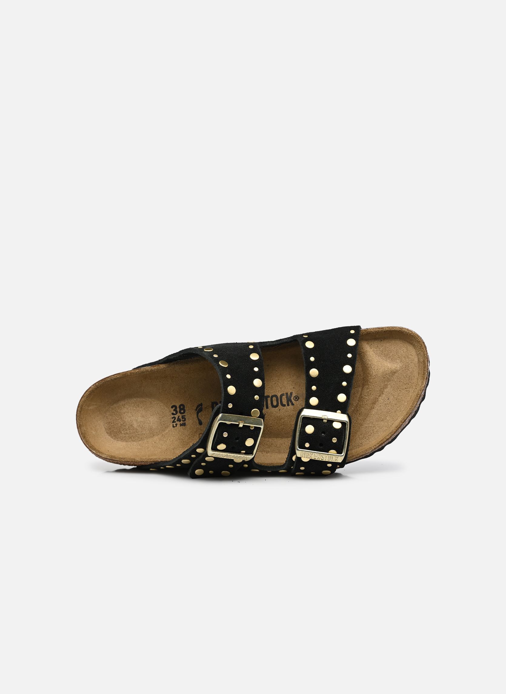 Pantoletten und Clogs Arizona Rivet Suede - Narrow damen schwarz Birkenstock Pantoletten und Clogs Arizona Rivet Suede - Narrow damen schwarz BLACK