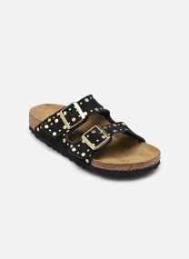 Pantoletten und Clogs Arizona Rivet Suede - Narrow damen schwarz Birkenstock Pantoletten und Clogs Arizona Rivet Suede - Narrow damen schwarz BLACK
