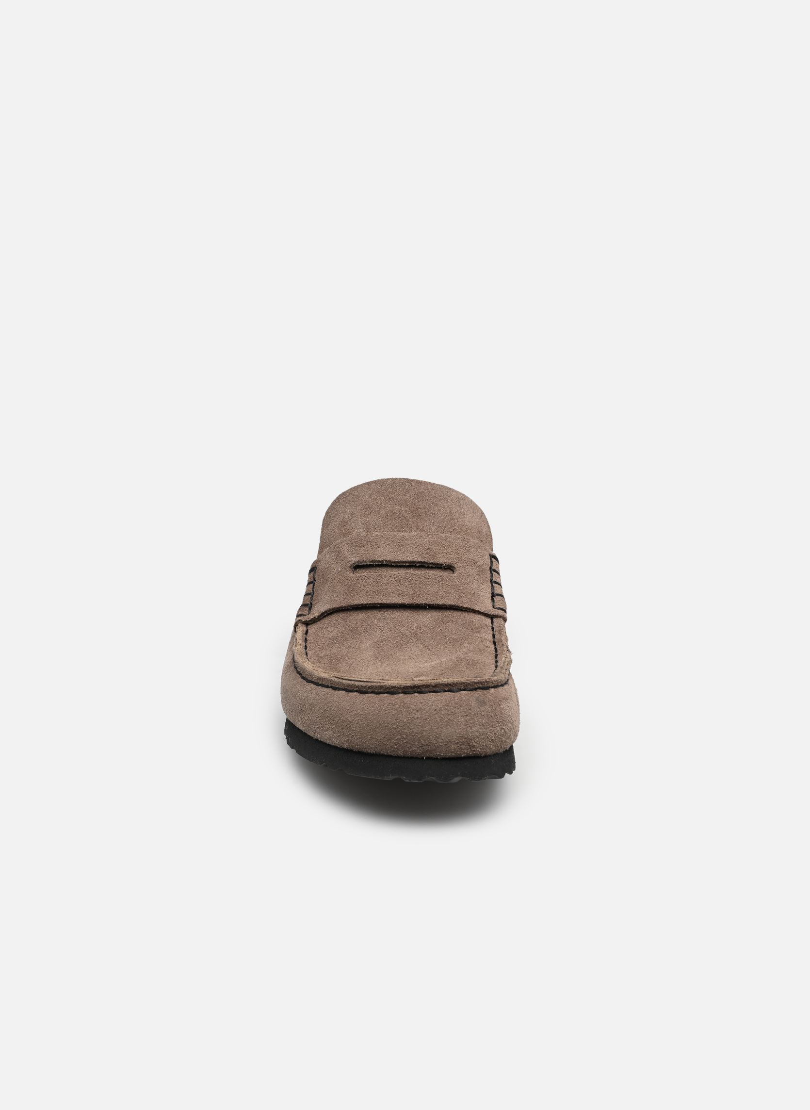 Mules Naples Wrapped Suede - Narrow femme gris Birkenstock Mules Naples Wrapped Suede - Narrow femme gris CONCRETE GRAY