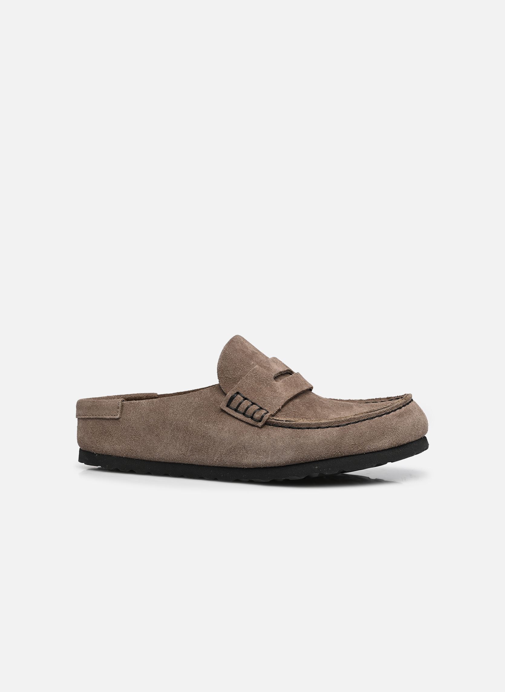 Mules Naples Wrapped Suede - Narrow femme gris Birkenstock Mules Naples Wrapped Suede - Narrow femme gris CONCRETE GRAY