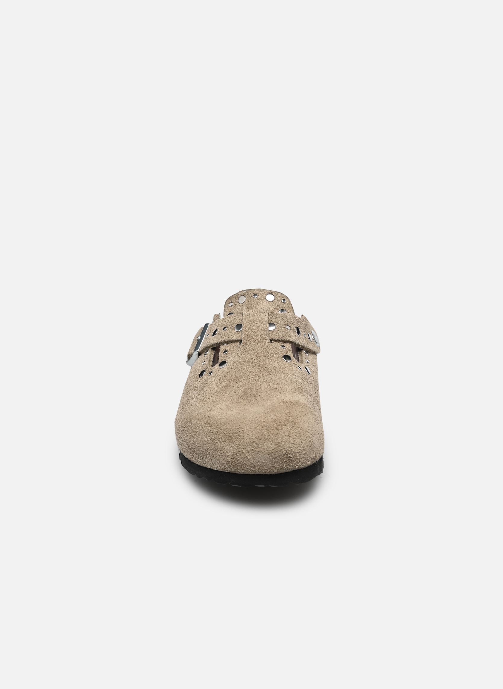 Muilen Boston Rivet Suede - Narrow dames beige Birkenstock Muilen Boston Rivet Suede - Narrow dames beige Taupe