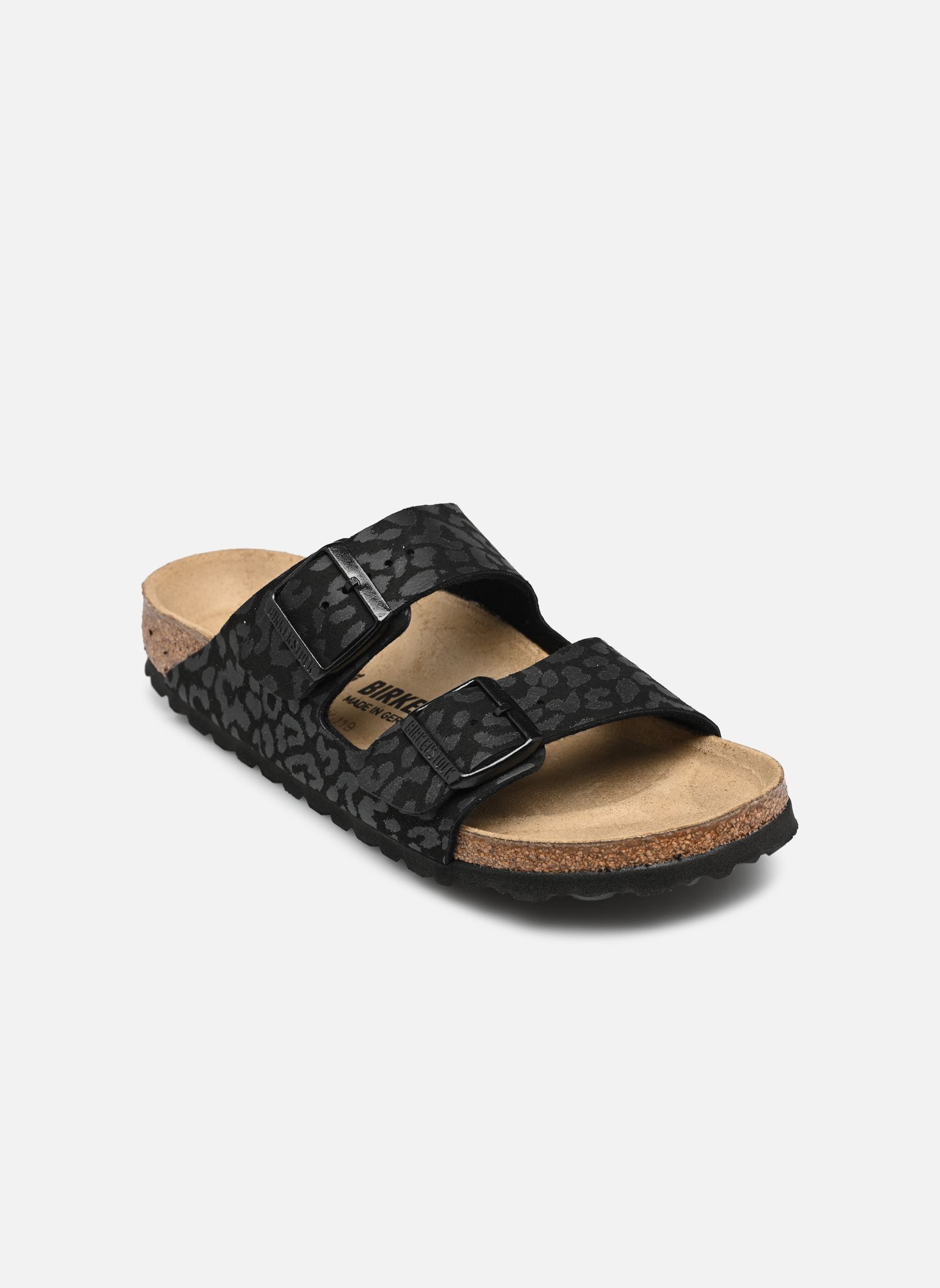 Pantoletten und Clogs Arizona Synthetik - Narrow damen schwarz Birkenstock Pantoletten und Clogs Arizona Synthetik - Narrow damen schwarz Leo black