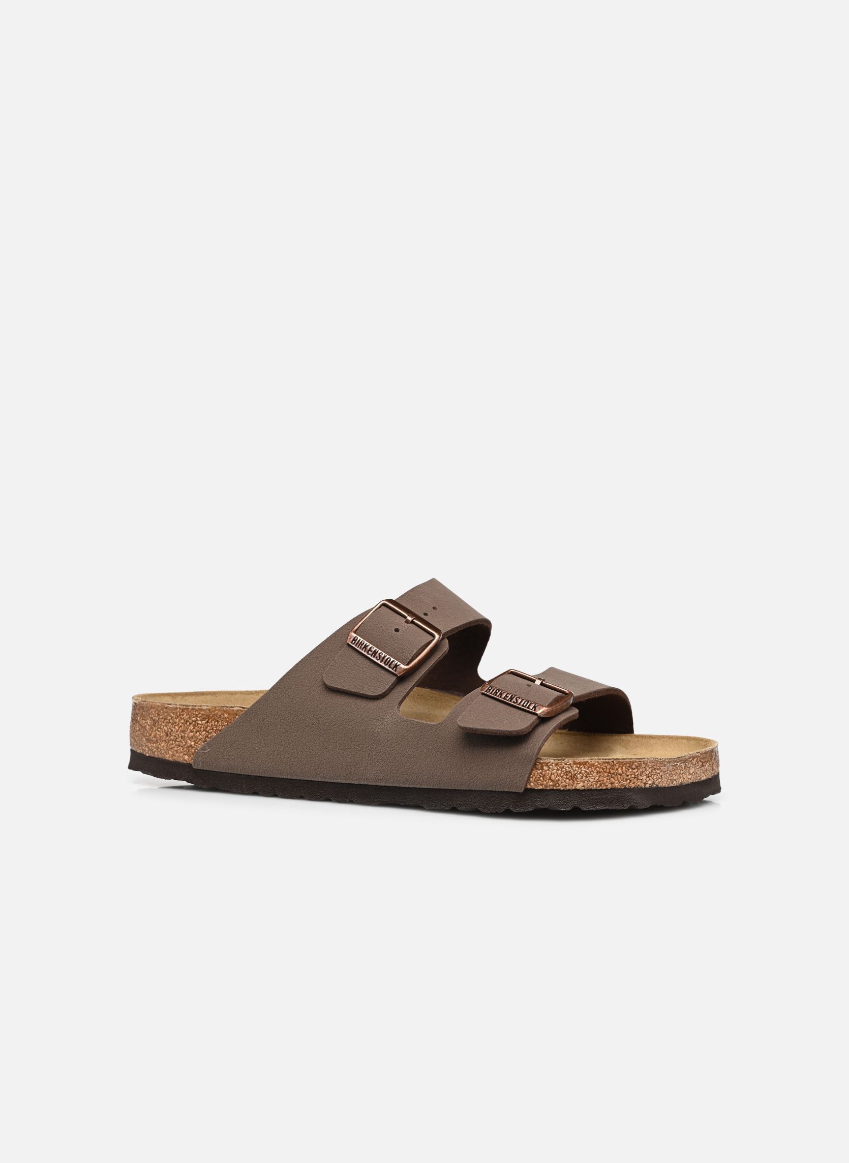 Pantoletten Arizona Birko-Flor Birkibuc - Regular herren braun Birkenstock Pantoletten Arizona Birko-Flor Birkibuc - Regular herren braun Mocca