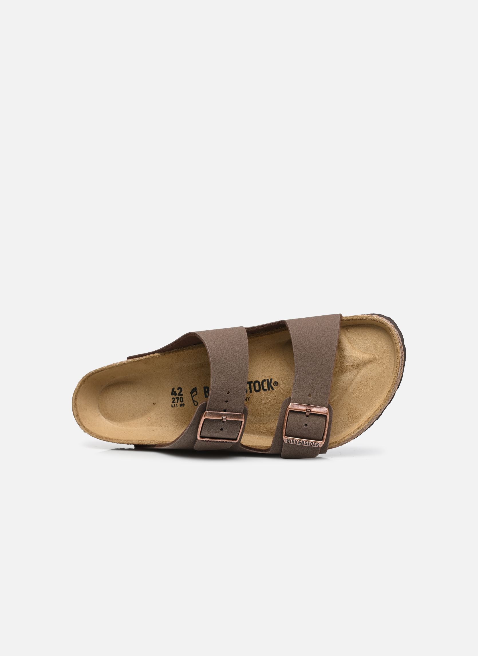 Pantoletten Arizona Birko-Flor Birkibuc - Regular herren braun Birkenstock Pantoletten Arizona Birko-Flor Birkibuc - Regular herren braun Mocca