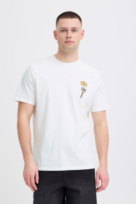 Blend T-shirts met korte mouwen Bhkameron Funny Emb S/S Tee heren wit