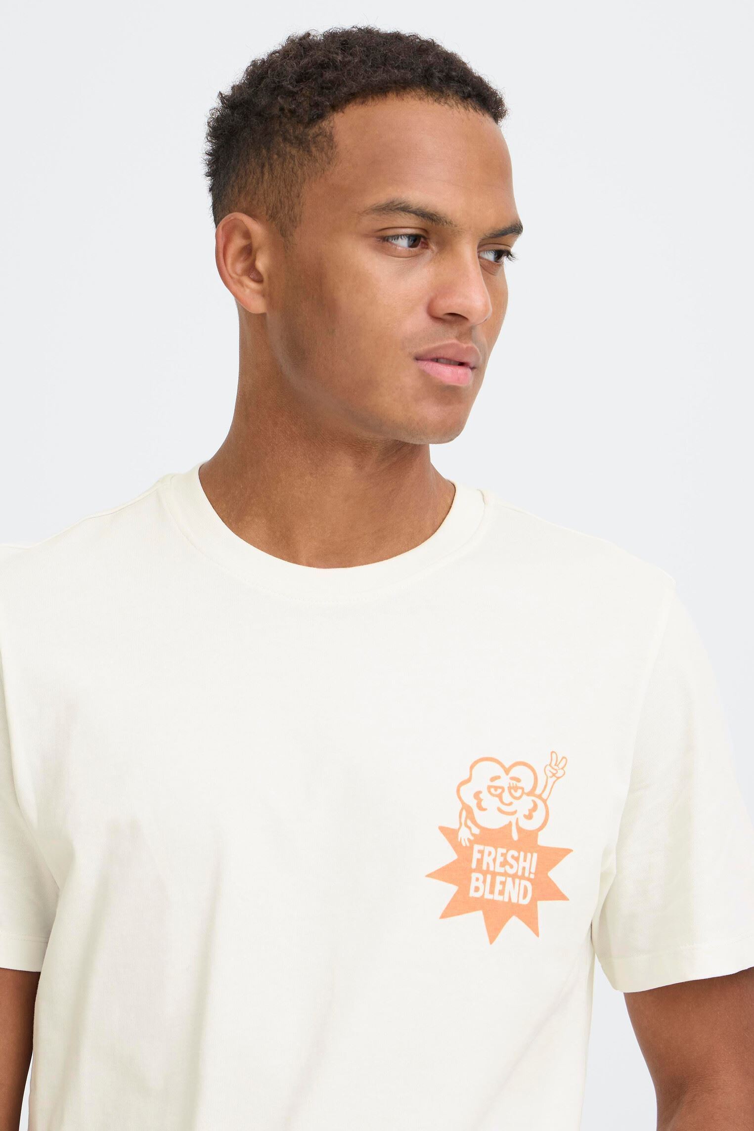 T-shirts met korte mouwen Bhsun Watermelon S/S Tee heren wit Blend T-shirts met korte mouwen Bhsun Watermelon S/S Tee heren wit SNOW WHITE