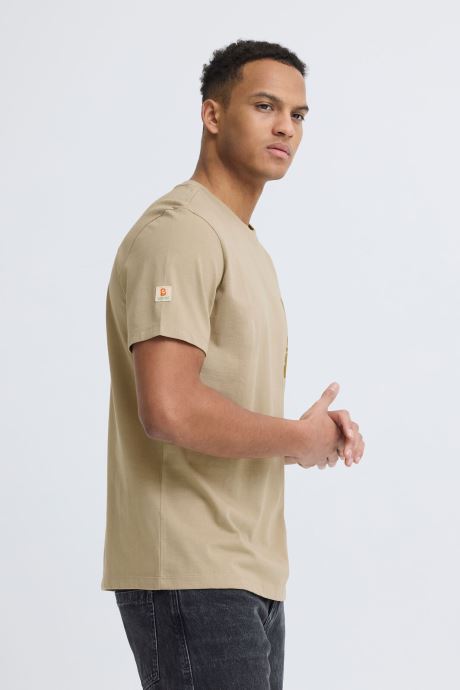 Blend T-shirts met korte mouwen Bhsun Flower Sense S/S Tee heren bruin