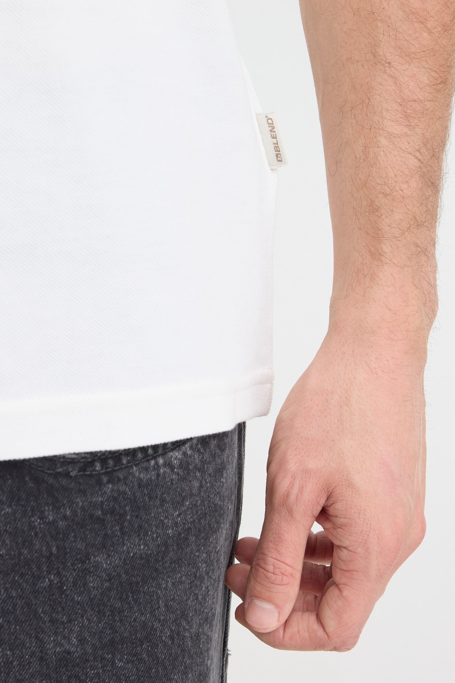 Korte mouwen polo's Bhabdo Polo Splitn S/S heren wit Blend Korte mouwen polo's Bhabdo Polo Splitn S/S heren wit SNOW WHITE