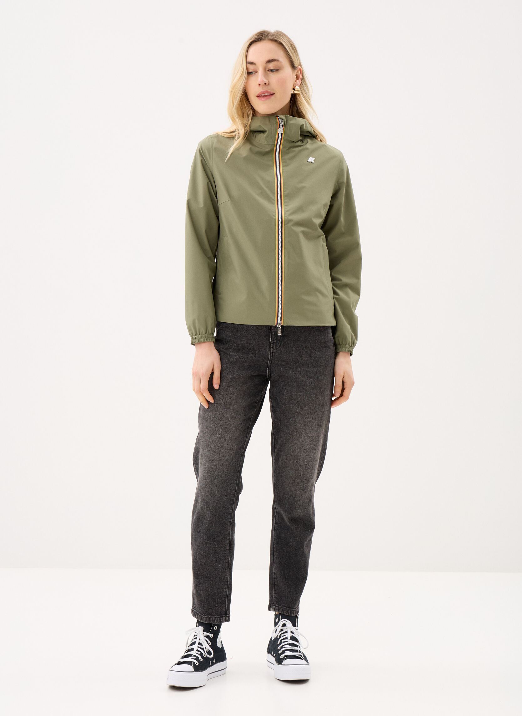 Regenjacken Lil 2.0 Stretch Poly Jersey damen grün K-Way Regenjacken Lil 2.0 Stretch Poly Jersey damen grün Green Lichen