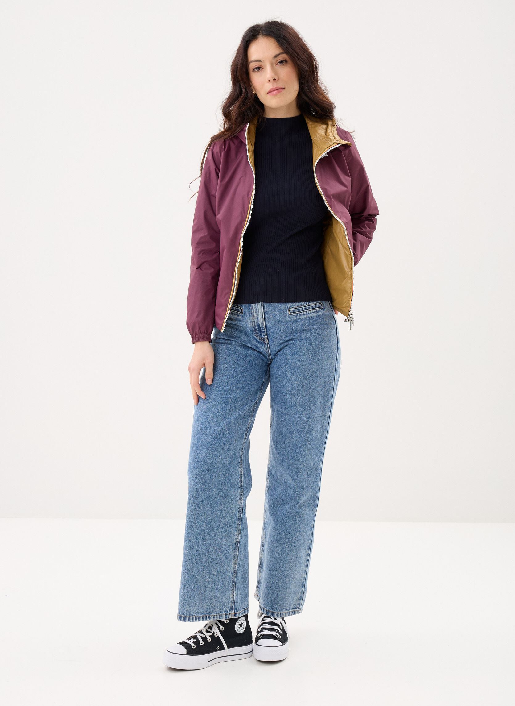 Regenjassen Lil 2.0 Plus.2 Double dames paars K-Way Regenjassen Lil 2.0 Plus.2 Double dames paars VIOLET MAUVE WINE - BROWN BIST