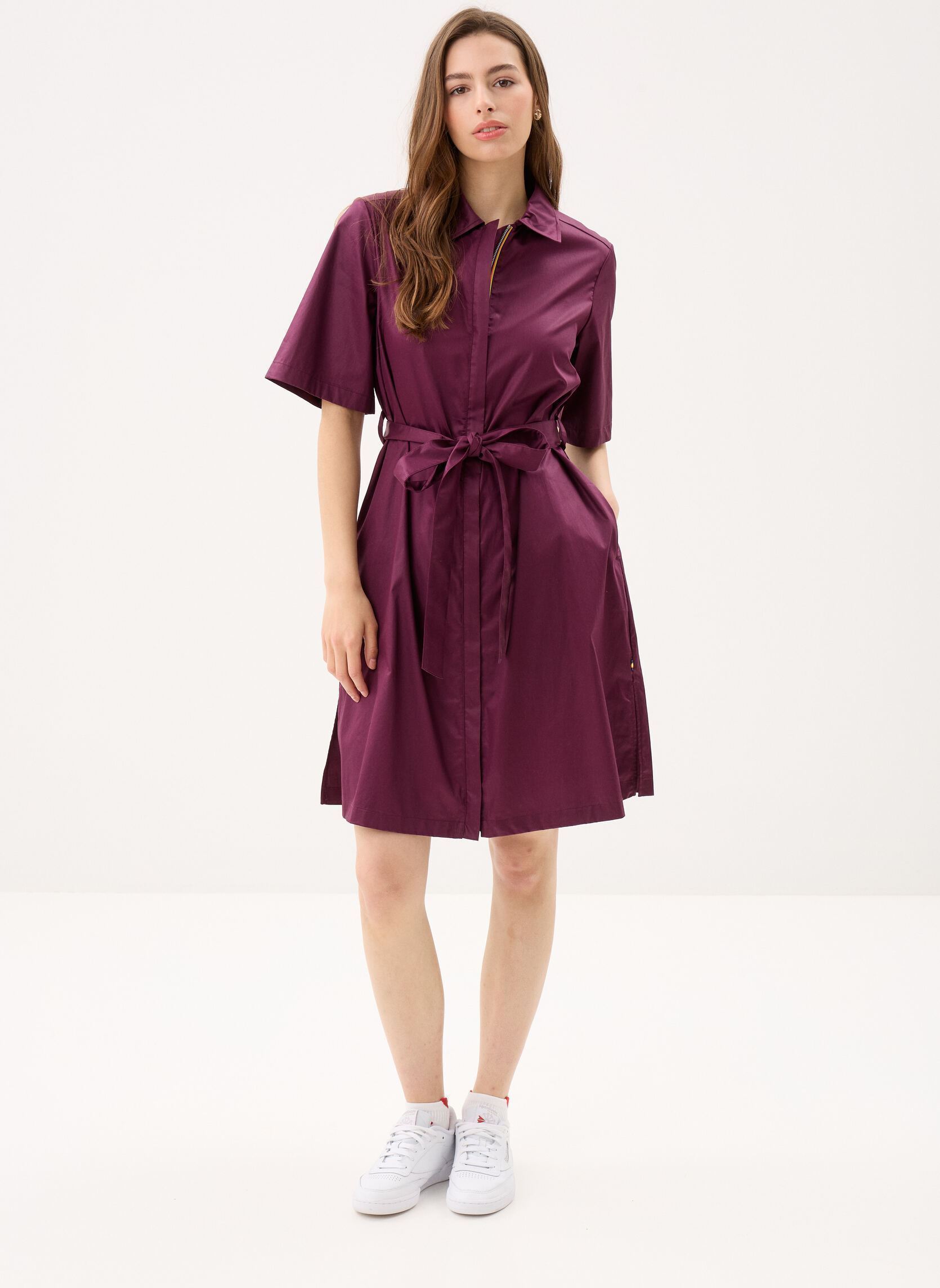 Robes Nouaille Shiny Cotton femme violet K-Way Robes Nouaille Shiny Cotton femme violet VIOLET MAUVE WINE