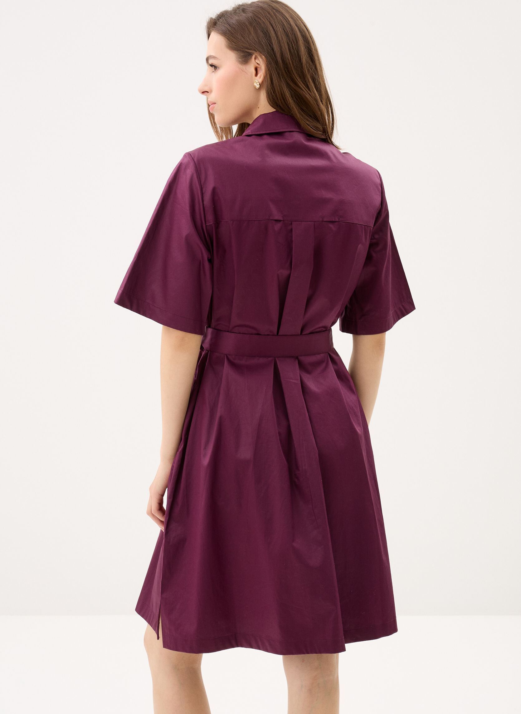 Robes Nouaille Shiny Cotton femme violet K-Way Robes Nouaille Shiny Cotton femme violet VIOLET MAUVE WINE