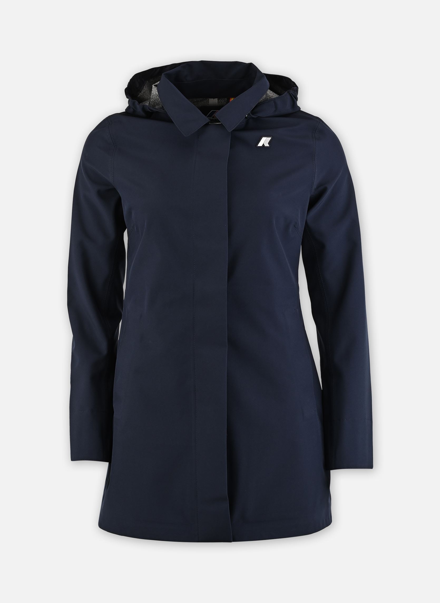 Blouson K Way Veste longue femme Mathy de avec capuche et logo US - vue 2