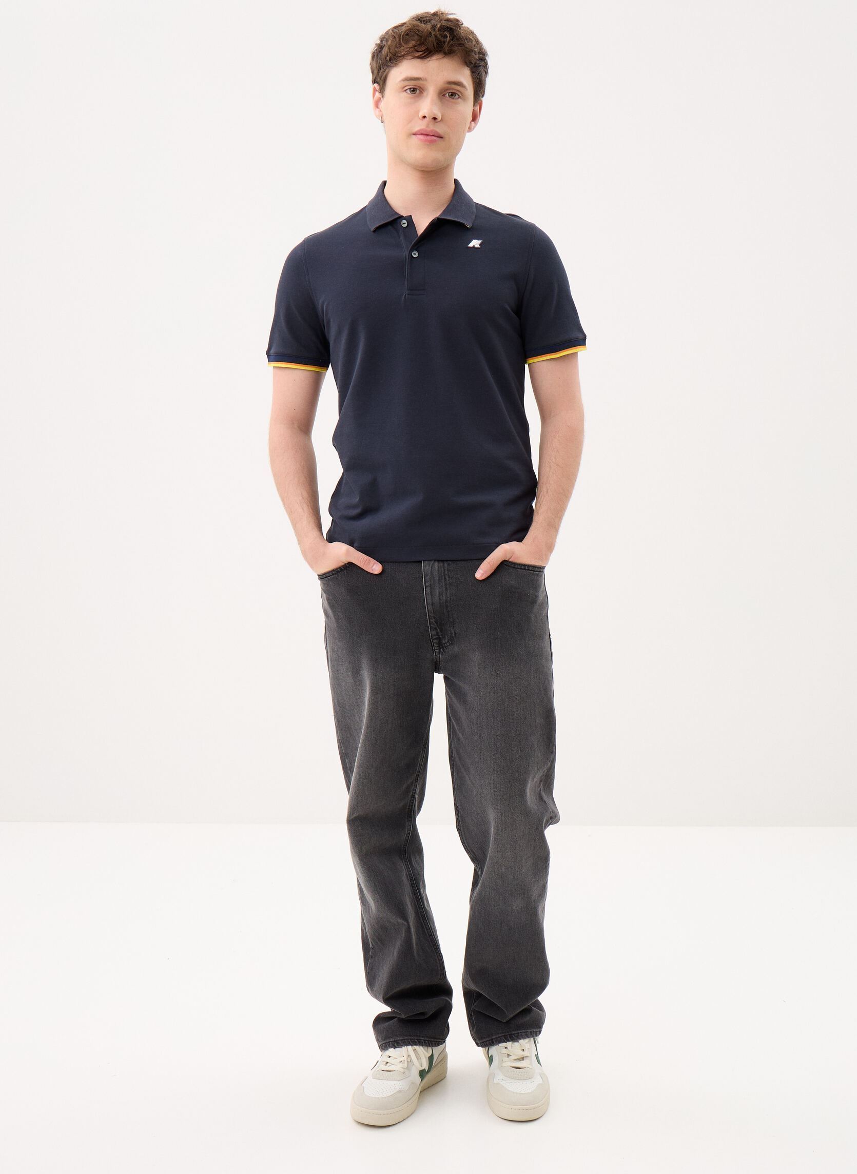 Kurzarm-Poloshirts Vincent Pique herren blau K-Way Kurzarm-Poloshirts Vincent Pique herren blau BLUE DEPTH