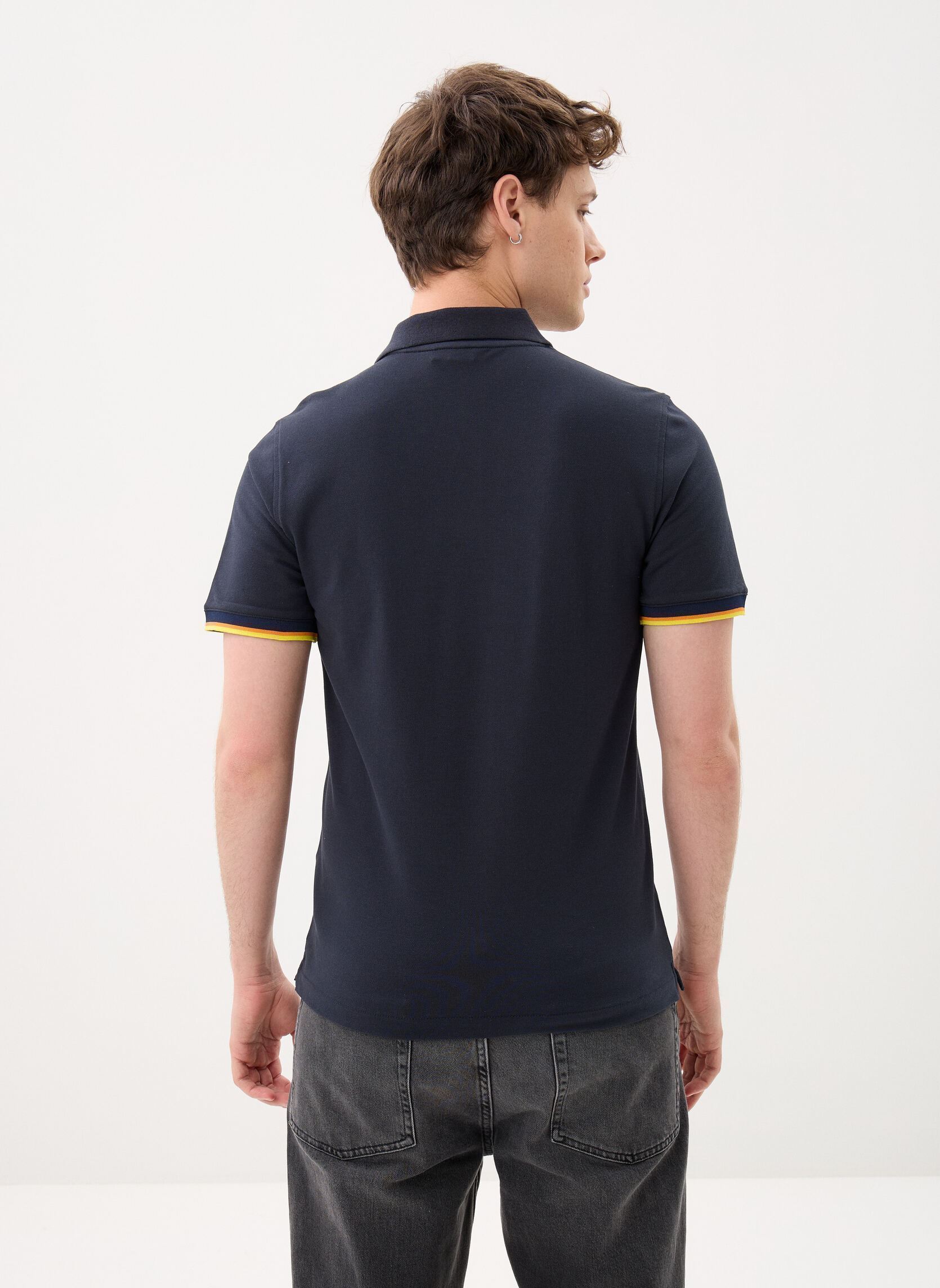 Kurzarm-Poloshirts Vincent Pique herren blau K-Way Kurzarm-Poloshirts Vincent Pique herren blau BLUE DEPTH