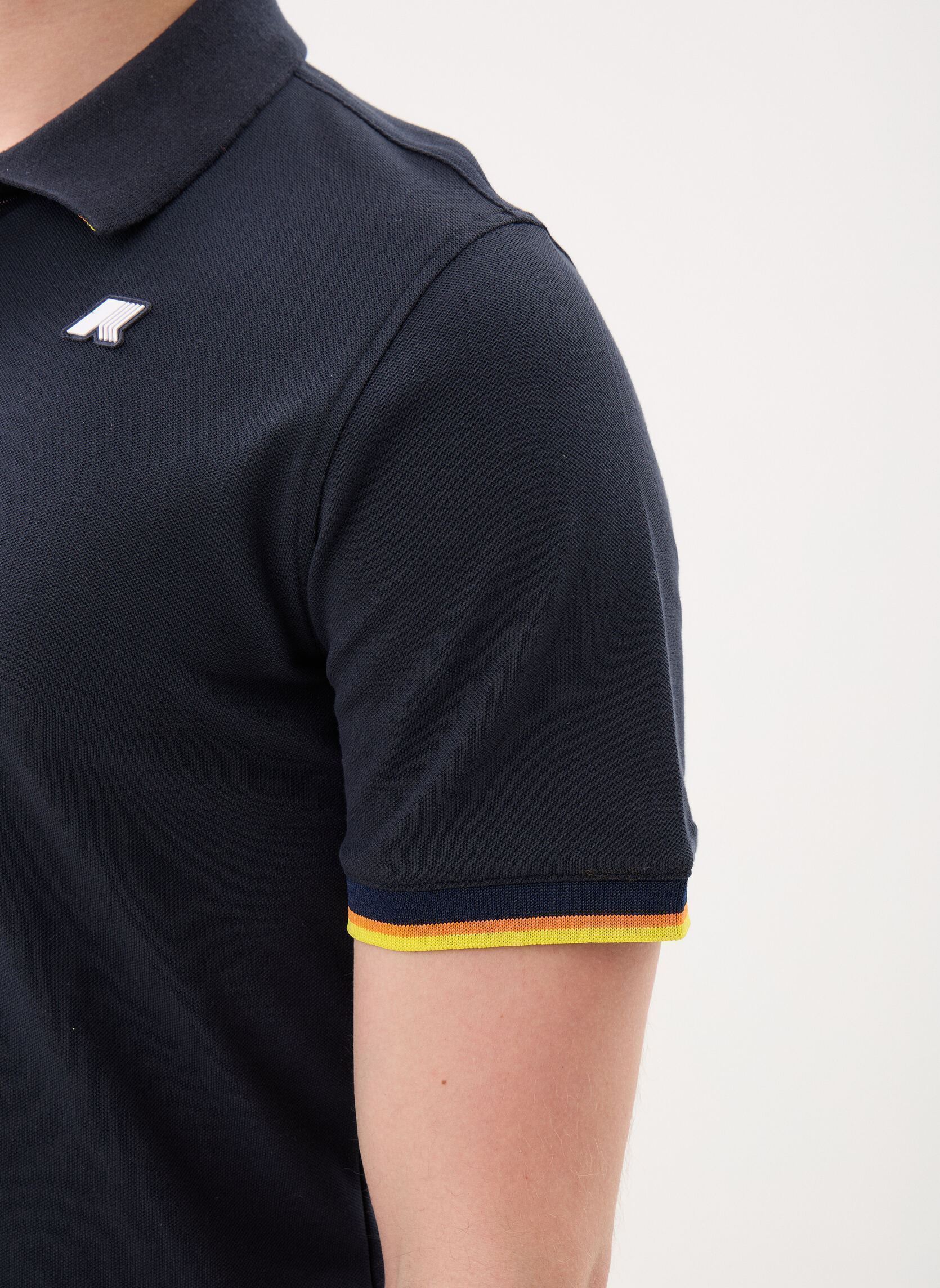 Kurzarm-Poloshirts Vincent Pique herren blau K-Way Kurzarm-Poloshirts Vincent Pique herren blau BLUE DEPTH